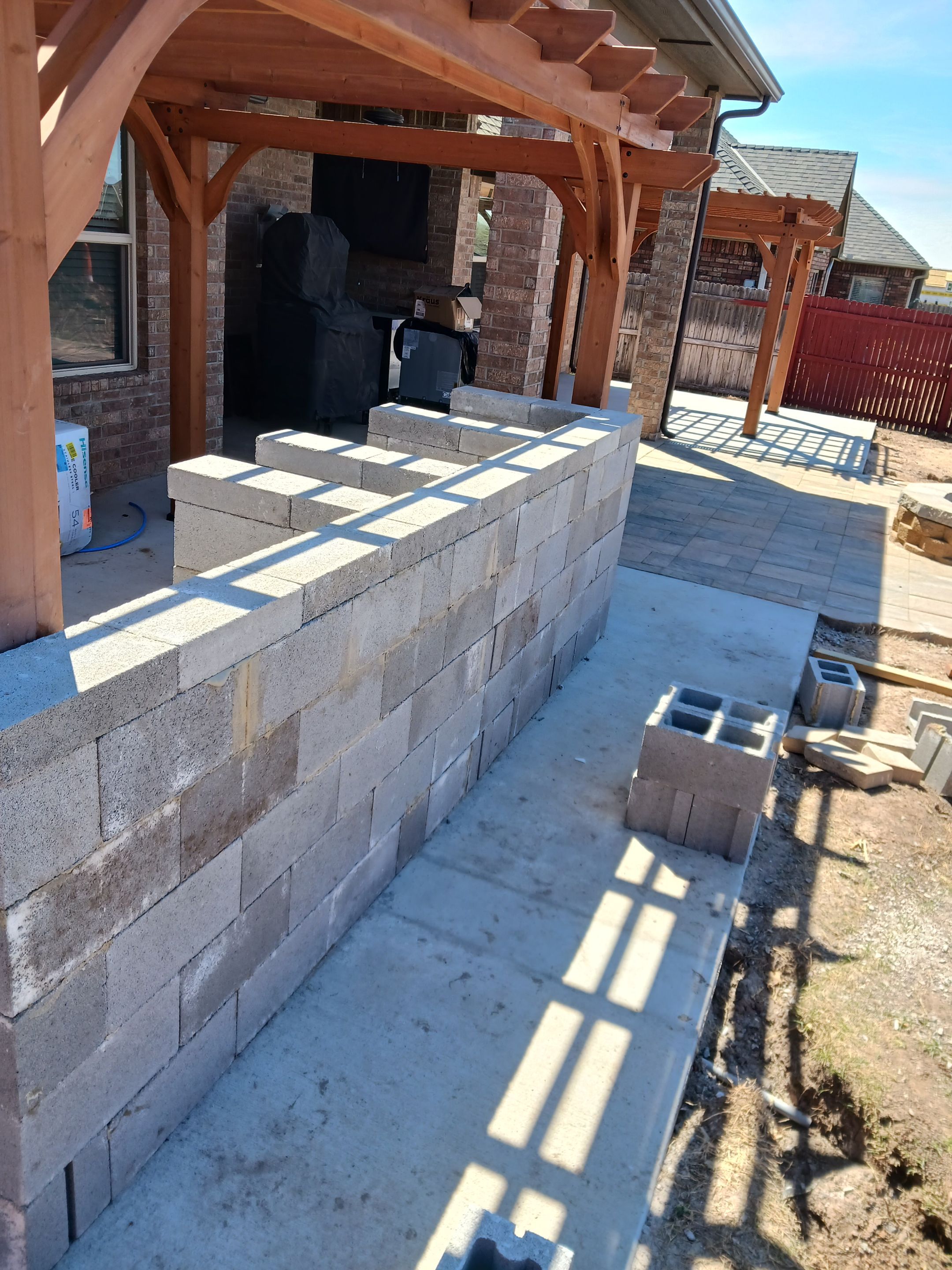 Outdoor kitchen by Clays Services Inc