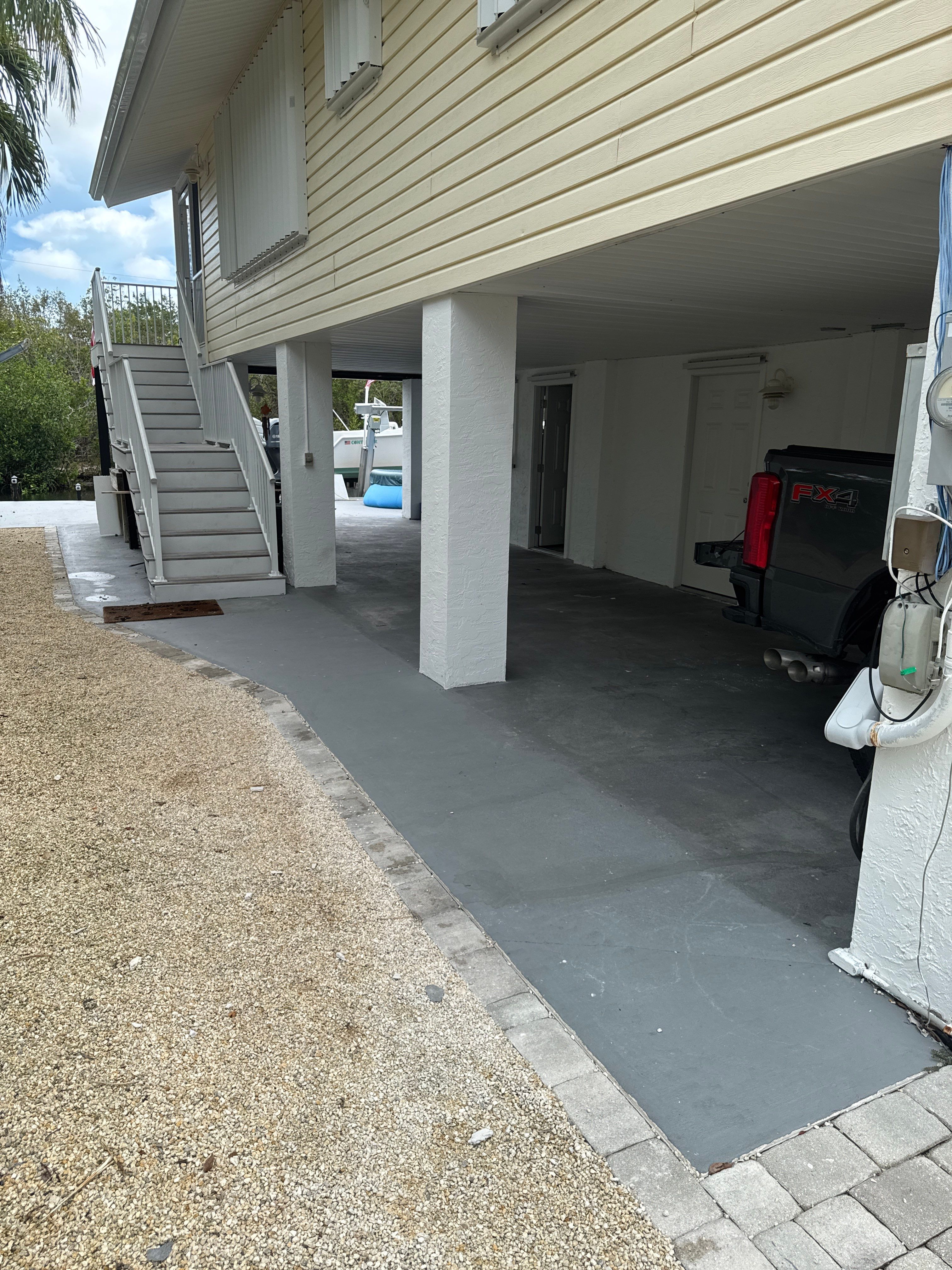 “Tidal Wave” Carport in Big Pine Key, FL by Tropical Epoxy Coatings & Creations LLC