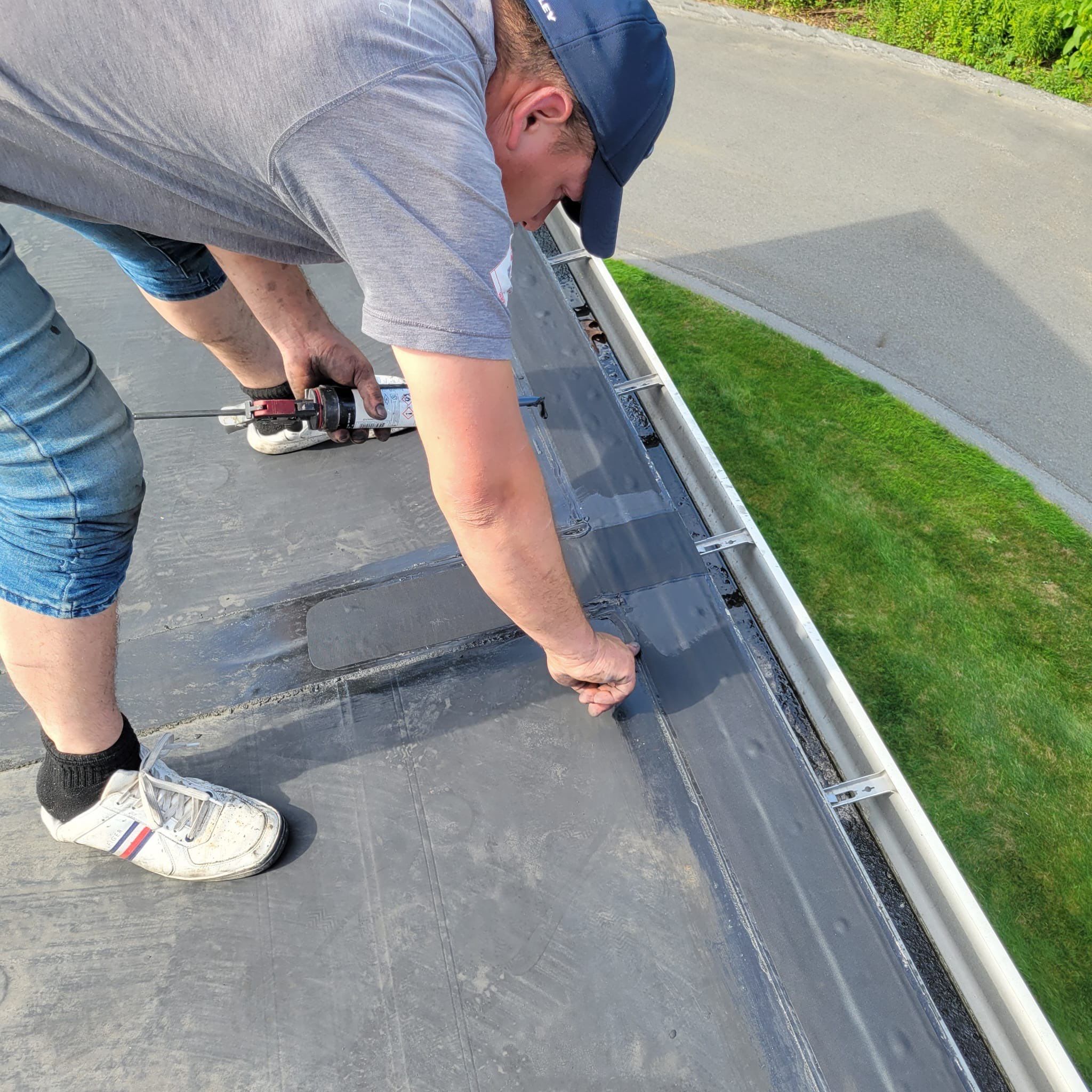EPDM Flat Roof Installation + Seamless Gutter Upgrade by Mighty Dog Roofing of Greater Middlesex County