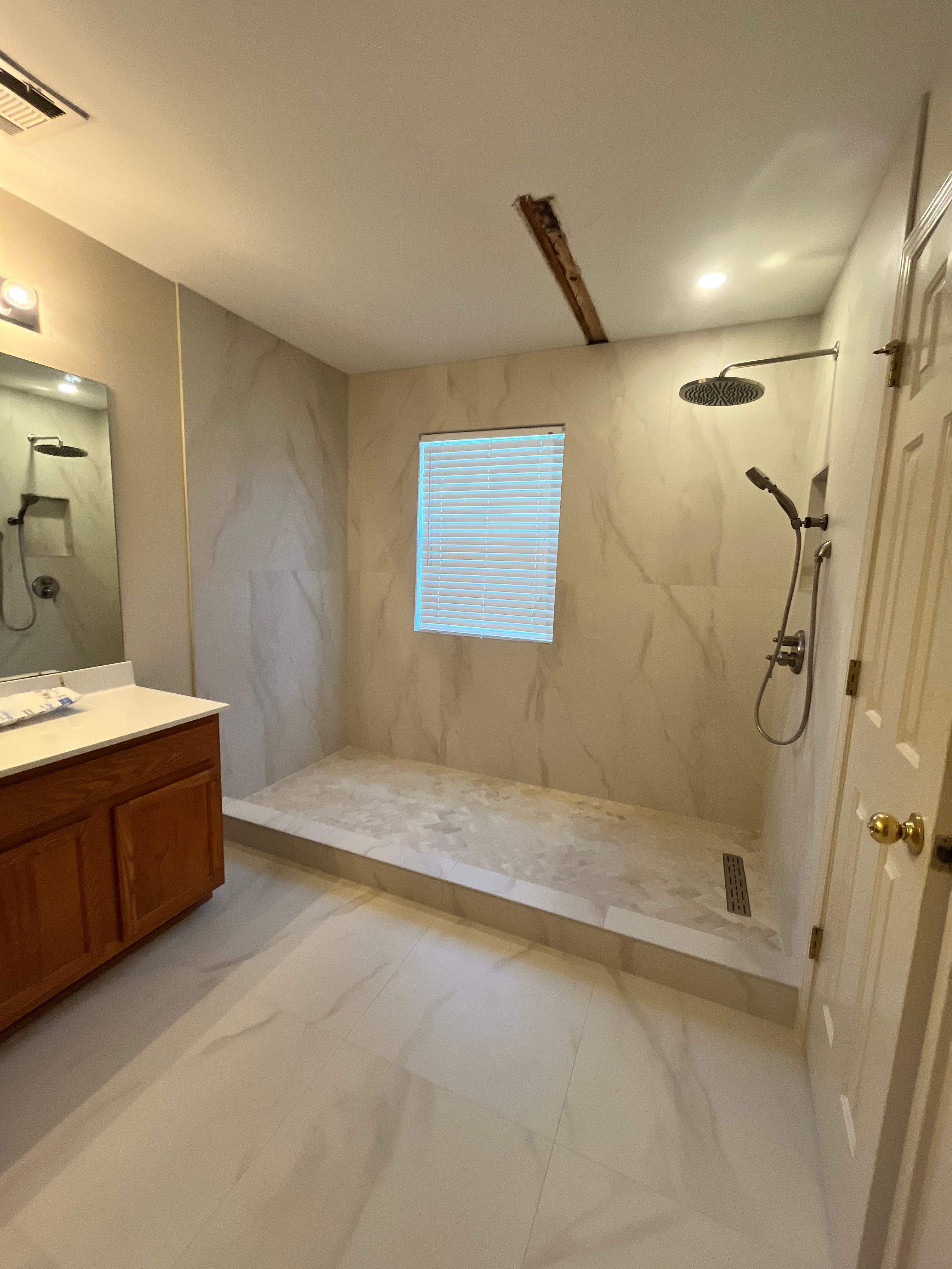 Master bathroom renovation by Prudencio