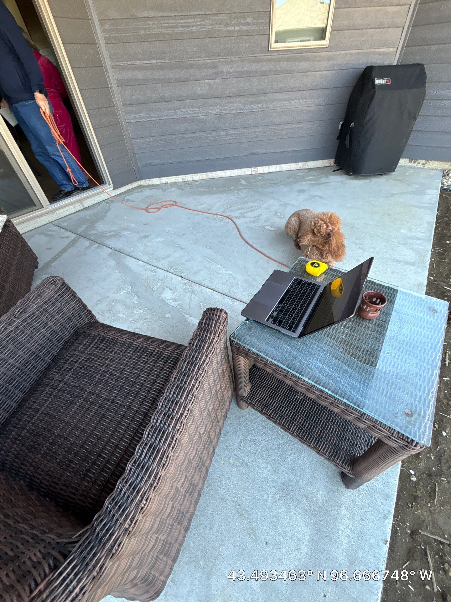 Sioux Falls Residential Concrete Patio and Walkway Coating by Select Painting, Coatings & Garage Cabinets
