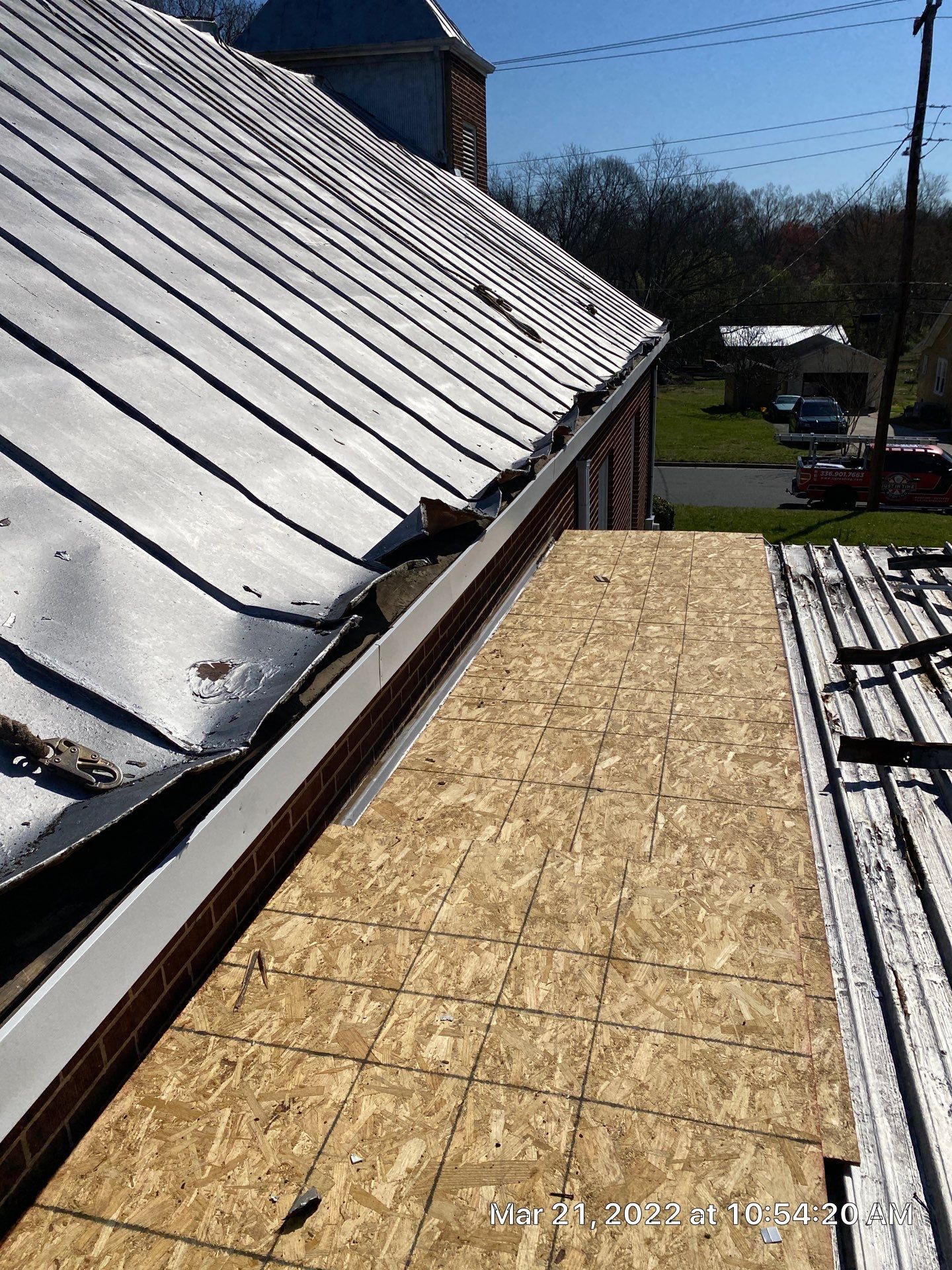 Primitive Baptist Church using Standing Seam Metal by Just In Time Roofing and Restoration