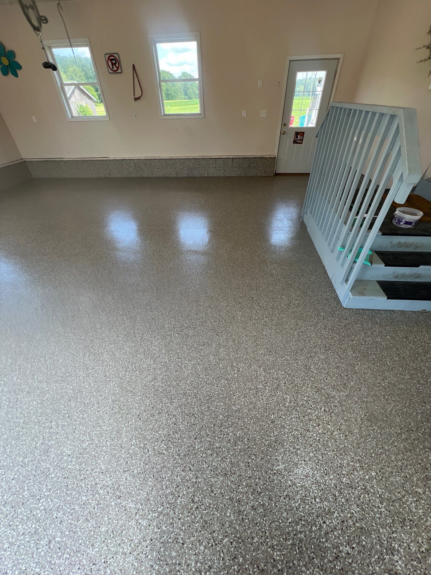 Garage using Smoke by Freedom Concrete Coatings. 