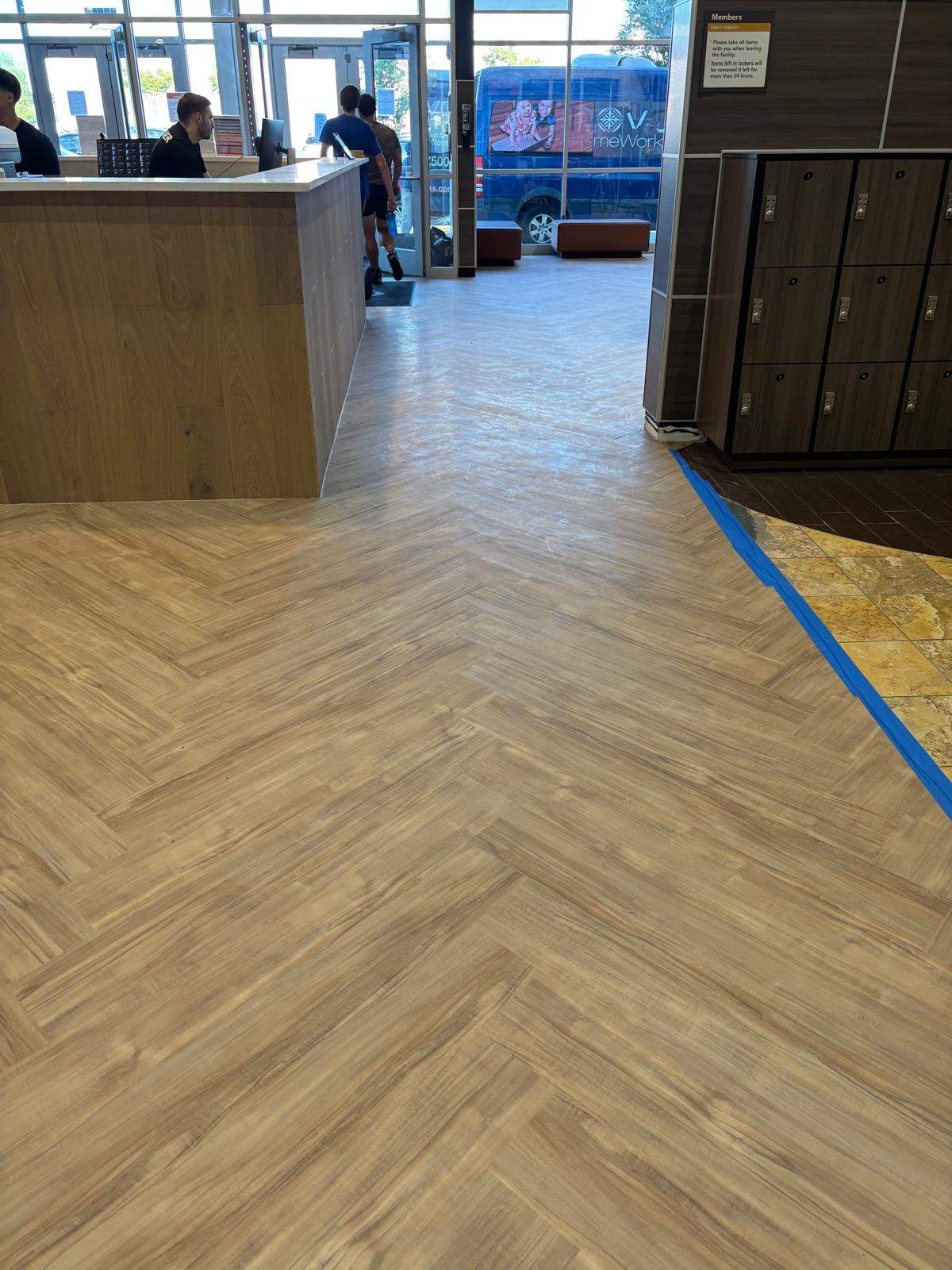 Fairfax OLF - Front desk renovation and flooring upgrades by Nova HomeWorks 