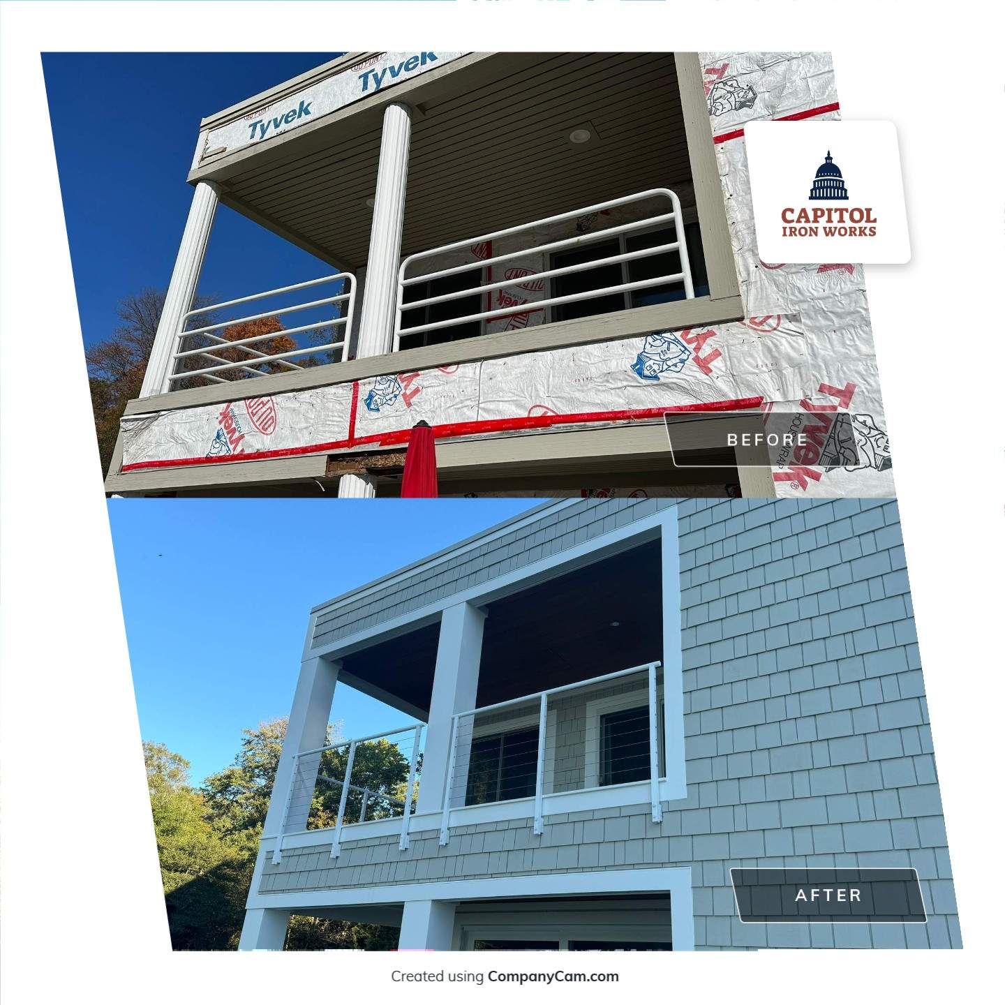 Custom Aluminum Cable Railing System – Face Mounted – Lorton, VA by Capitol Iron Works