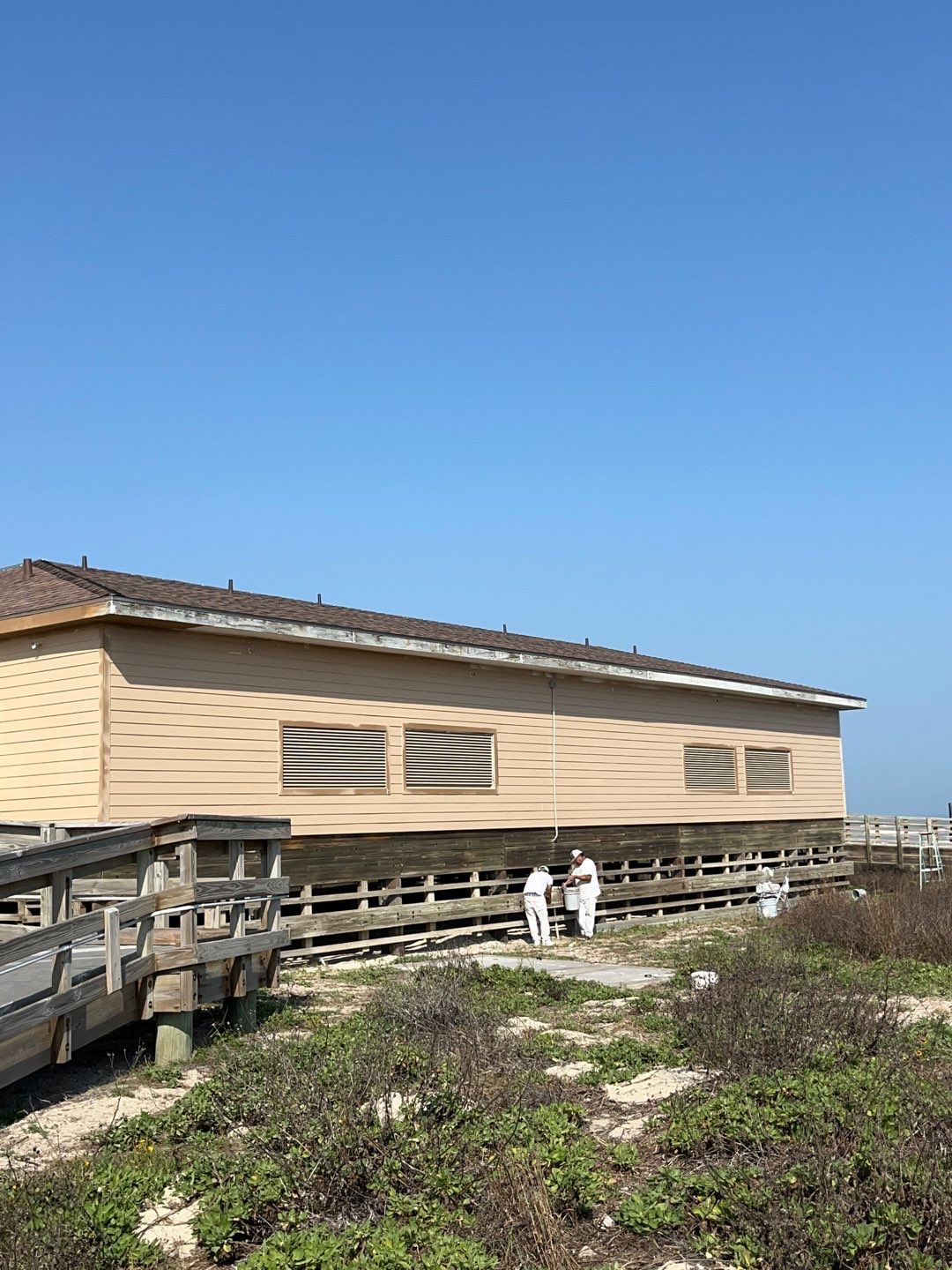 Padre Island National Seashore Malaquite Visitor Center Exterior remodel by Bayfront Roofing and Construction