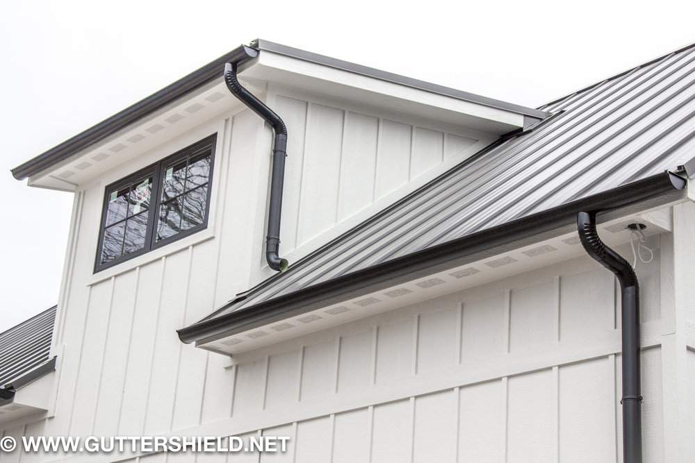 Black Gutters in wesport by A Plus Exterior