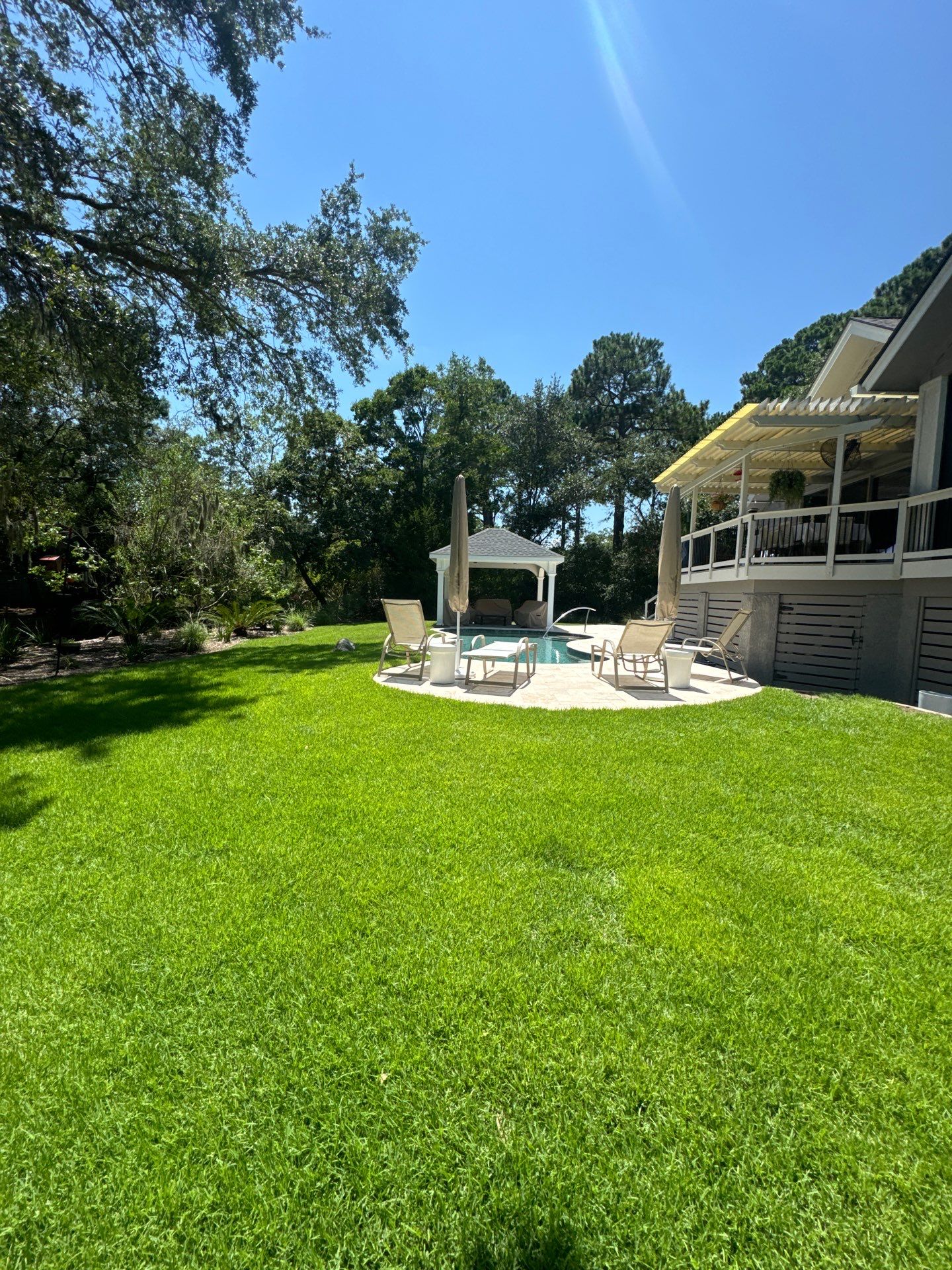 Residential Drainage Solutions and Sod Installation in Hilton Head Island by Lowcountry Scapes, LLC