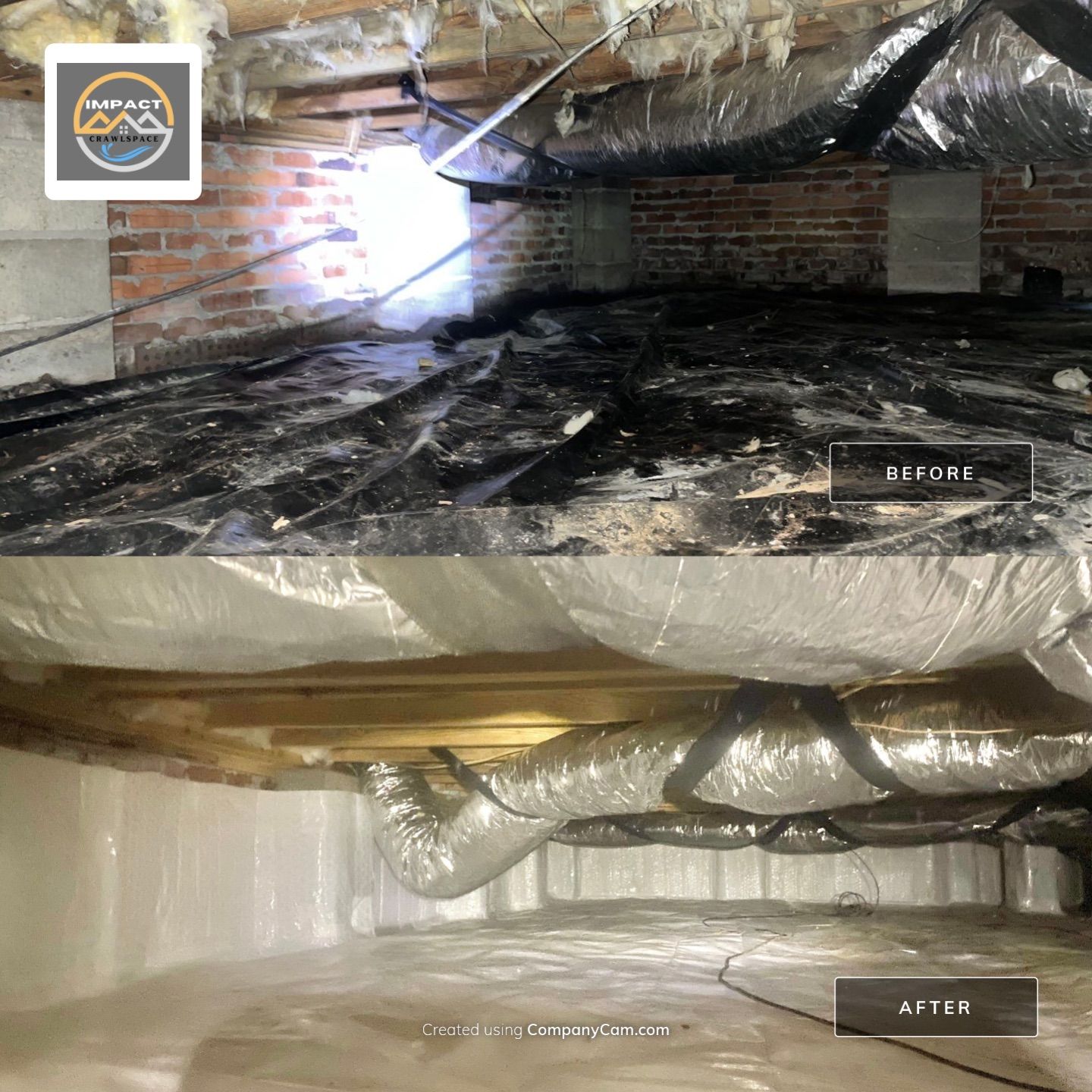 Impact Choice Encapsulation using YCS Pro Cleaner by Impact Crawlspace