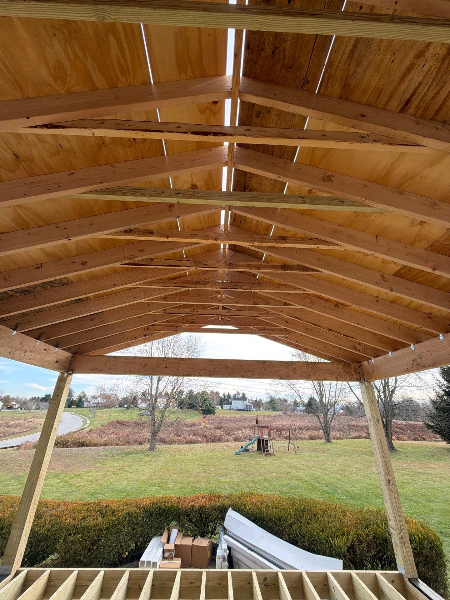 New Deck With a Roof and TV Mount in Raritan, New Jersey by deck guardian