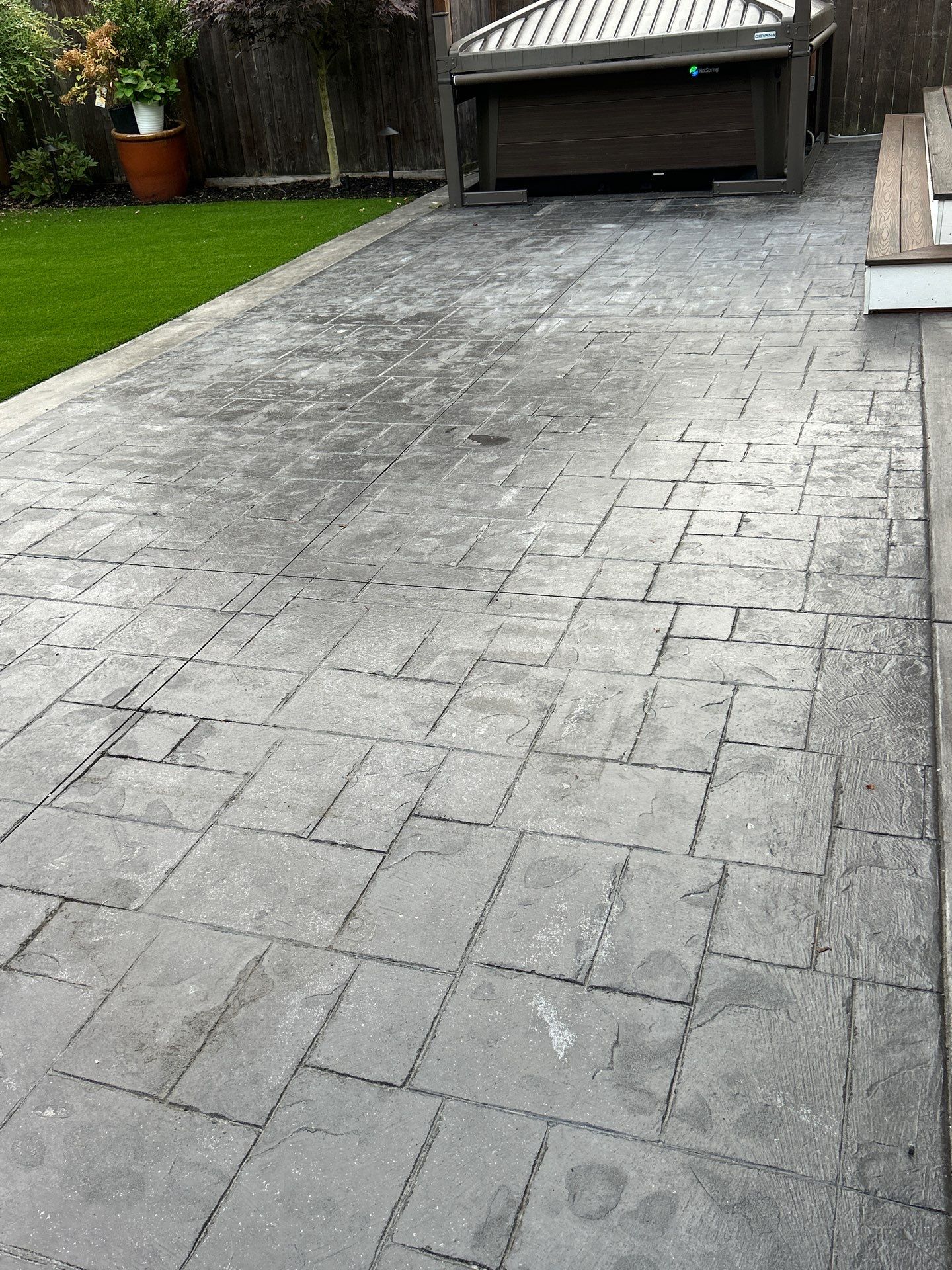 Stamped Concrete Driveway with Sealed Finish | Everett  by Jireh Asphalt & Concrete Inc 