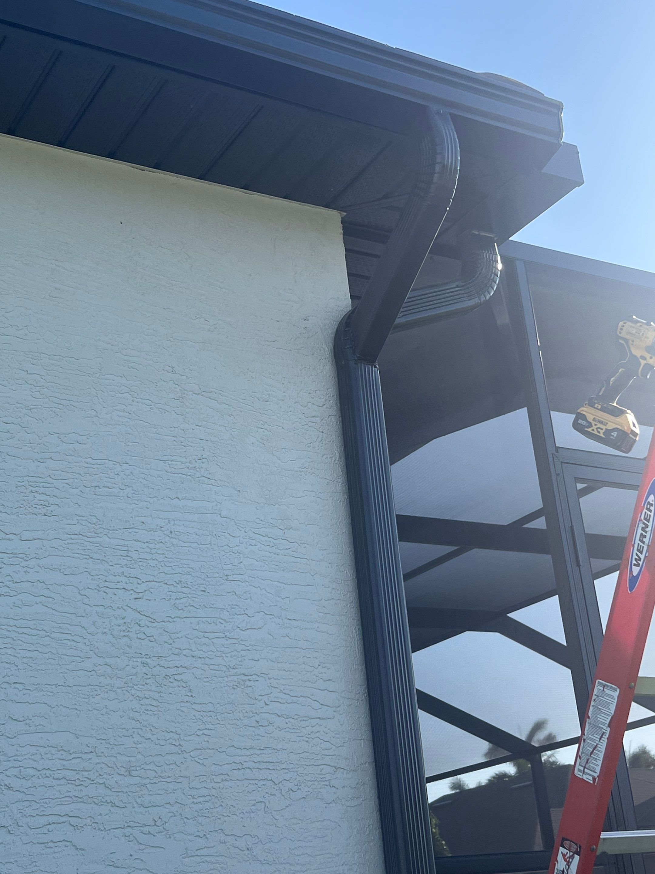 Bronze Seamless Gutters using K-Style Seamless Gutters in Cape Coral FL by Gutter Professors