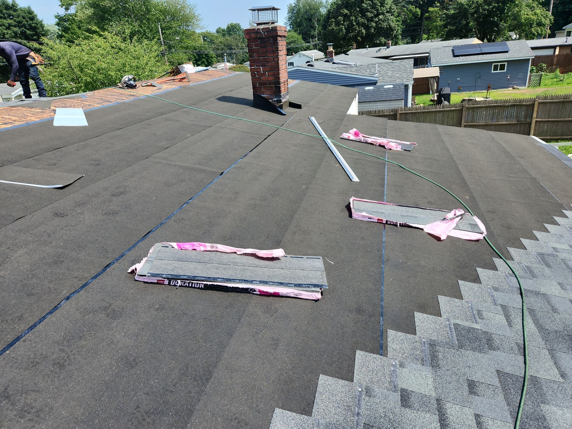 Residential Roofing Installation using Owens Corning TruDefinition Duration AR - Estate Gray by A Plus Exterior