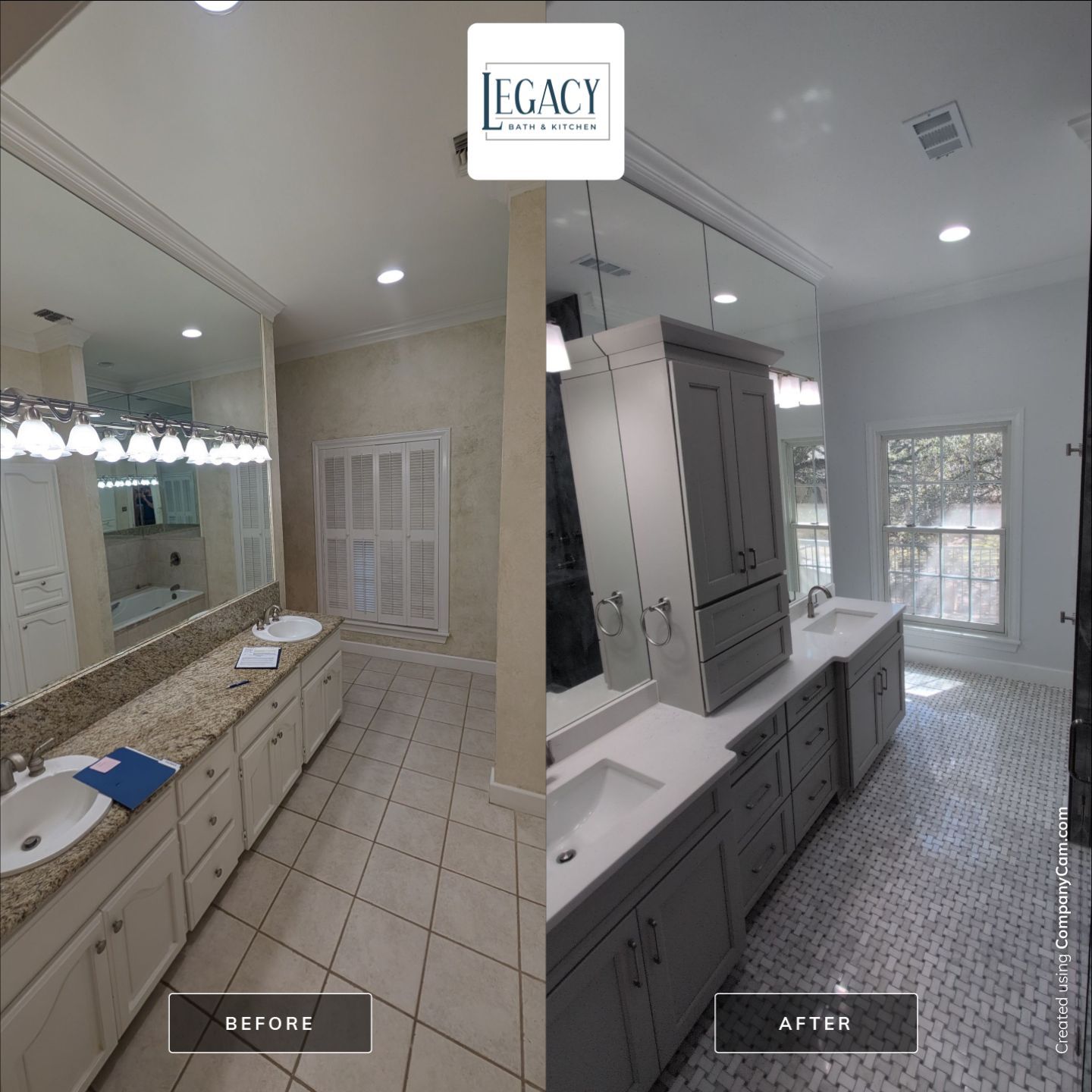 Walker Ranch Bathroom Remodel with Expanded Walk-In Shower and Custom Storage by Legacy Bath and Kitchen 