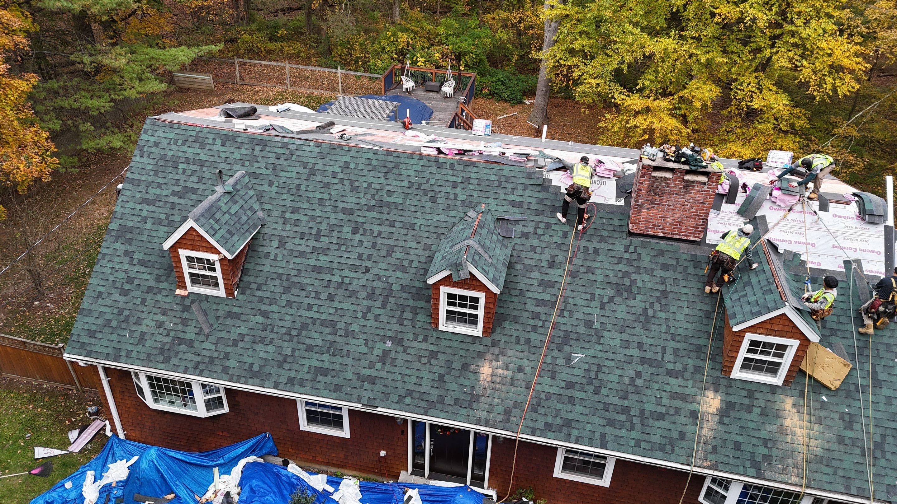 Owens Corning Duration : Chateau Green with Copper Accents in Avon, CT by Golden Shield Roofing