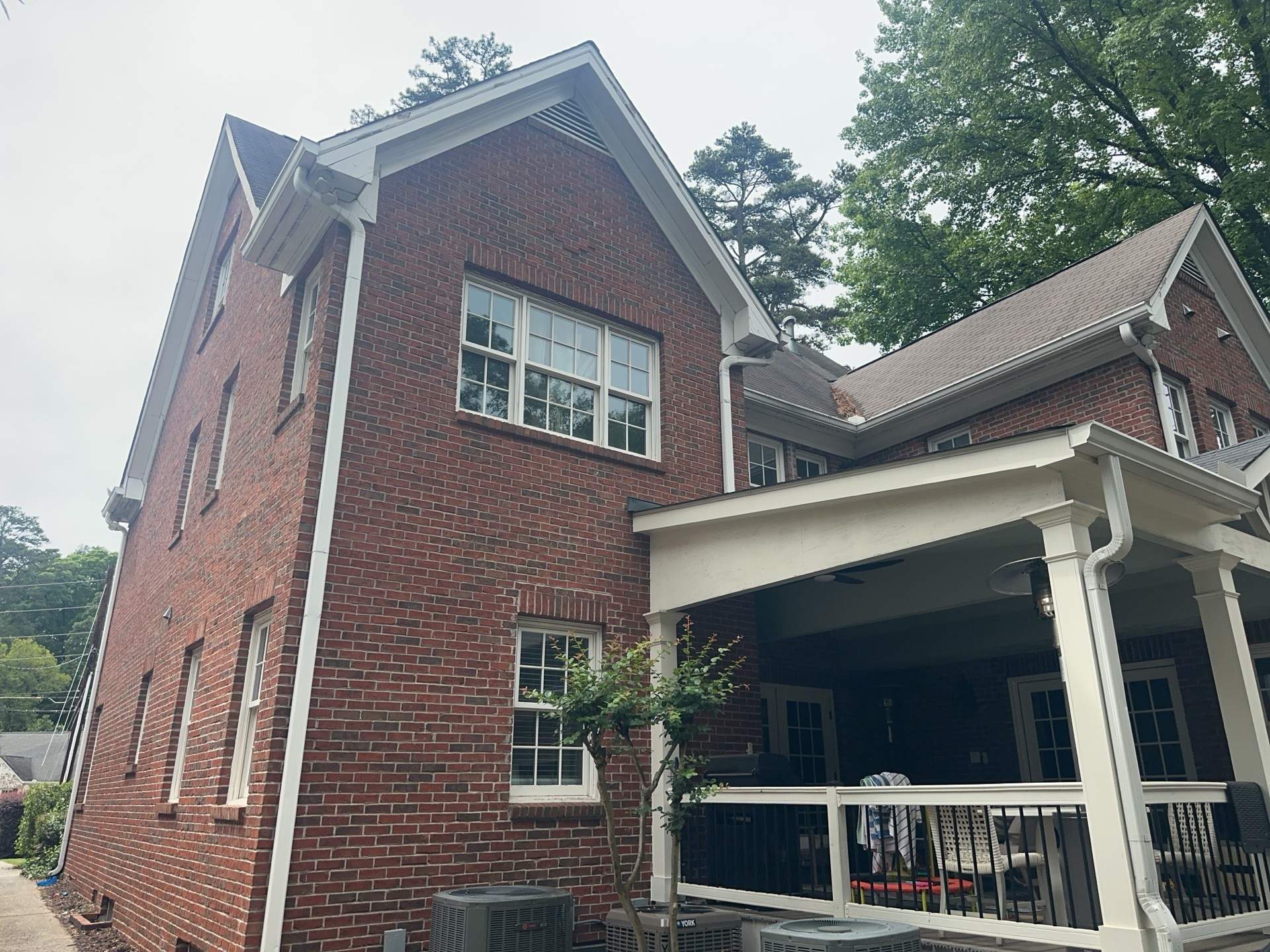 Atlanta, GA Brick Limewash, Rotted Wood Replacement, and Gutter Install by Nelson Exteriors
