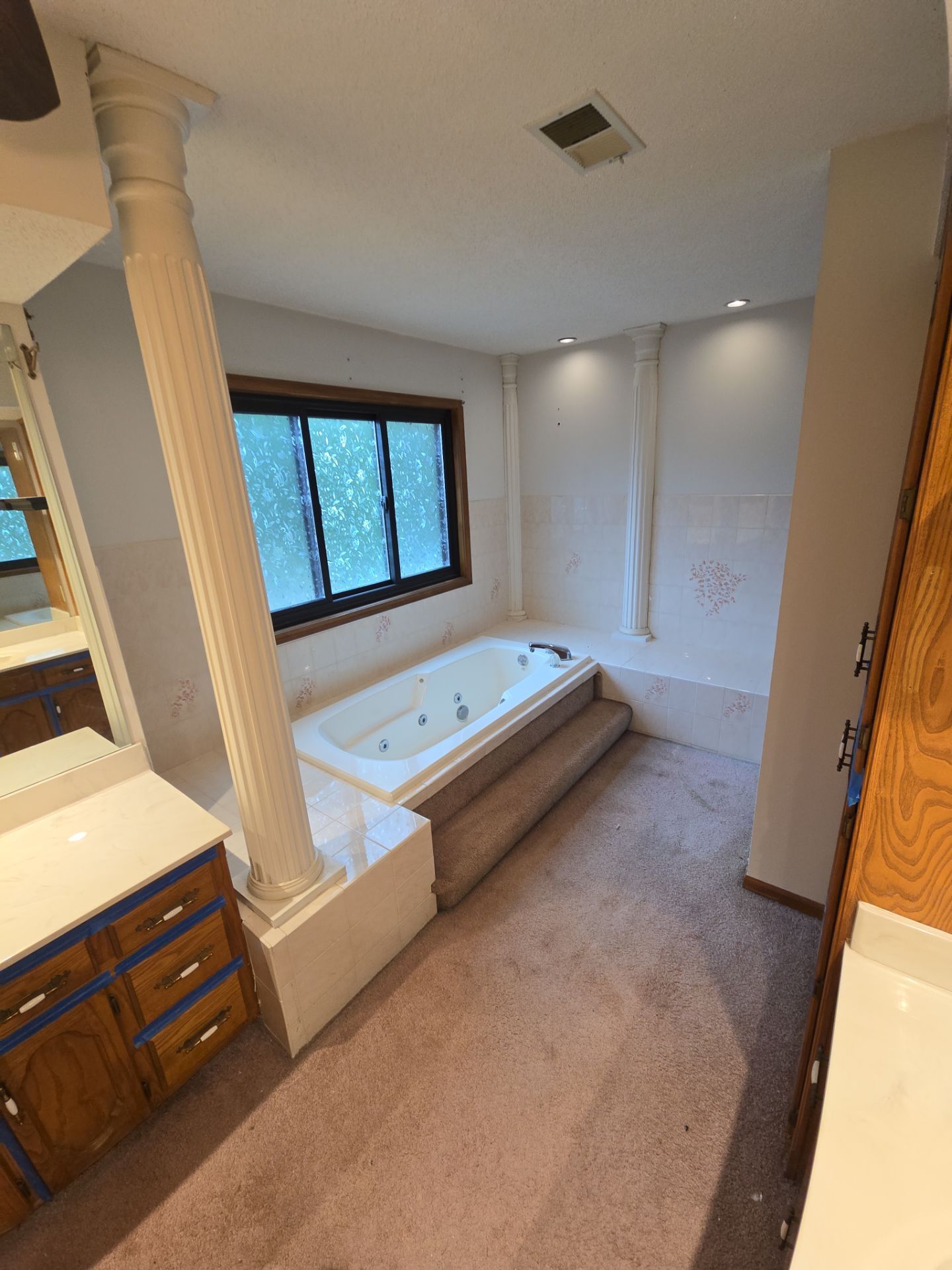 Full bathroom remodel, all new except vanities by The Shower Company