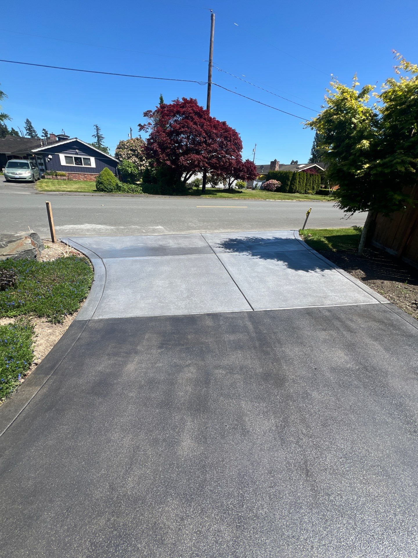 Colored Concrete Driveway Repair with Sealer| Everett    by Jireh Asphalt & Concrete Inc 