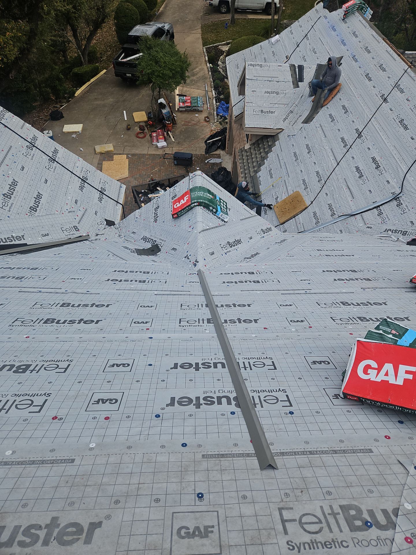 Restoring Strength & Beauty After Hail Damage using GAF - Ultra HDZ - Weathered Wood by Action Exteriors Austin
