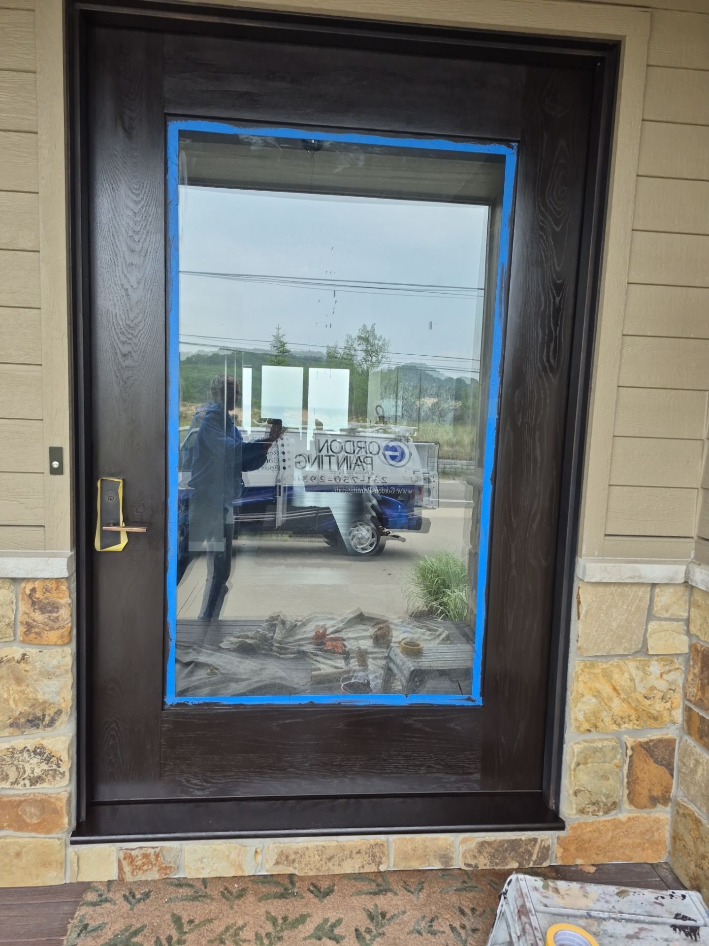 Front Door Refinish – Fresh Stain for a Warm Welcome by Gordon Painting