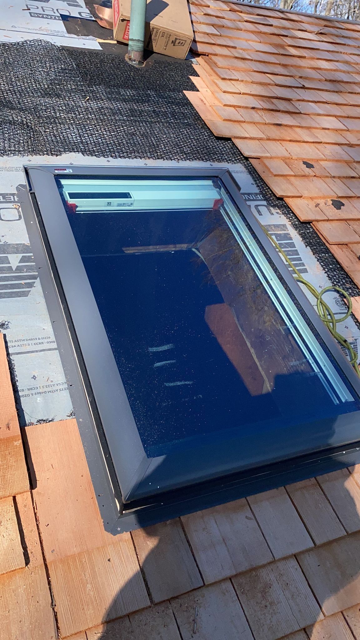 Residential Roofing Installation using Wood Shake by A Plus Exterior