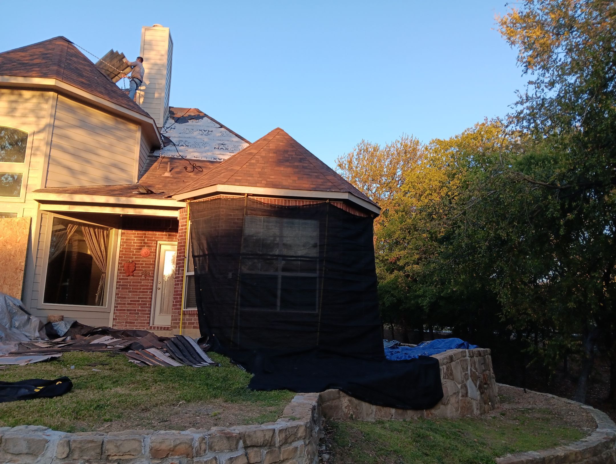 Insurance Claim Roof Paint and Gutters by Tex-Line Roofing