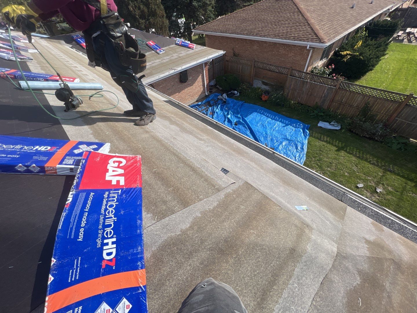 Residential Roofing Installation using GAF Timberline HDZ by Pro Home Services Inc
