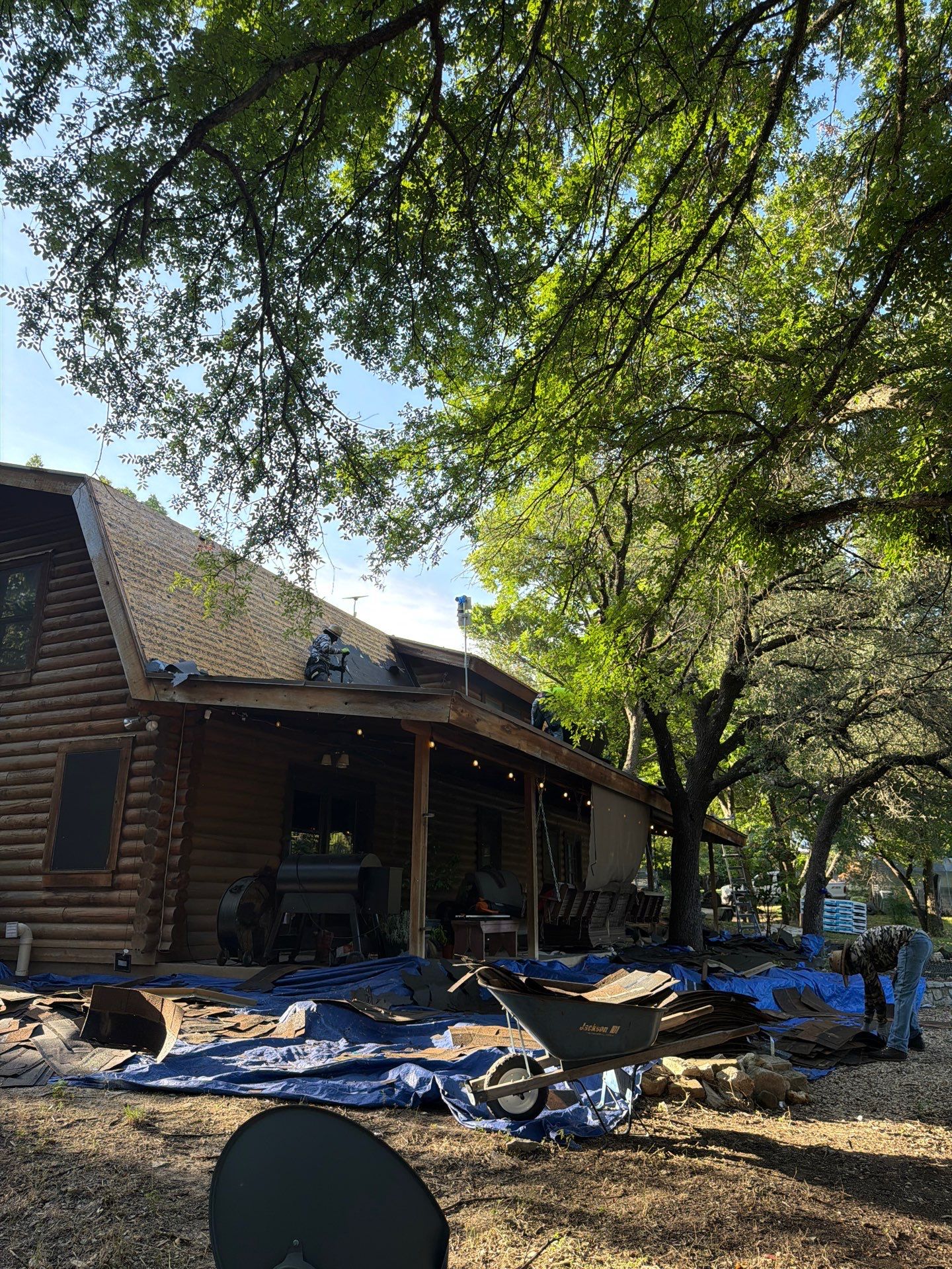 Fort Worth Log Home Roof Replacement and Gutter System Service by Performance 1 Roofing