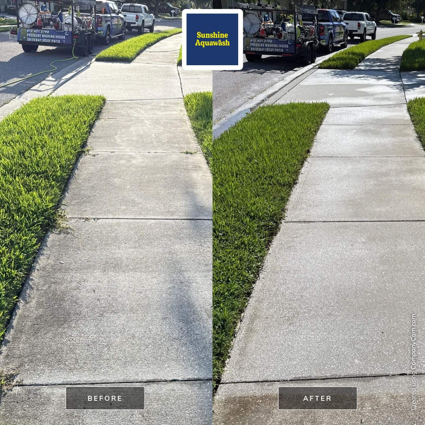 Complete House & Concrete Cleaning in Harrison Ranch Community – Parrish, FL by Sunshine AquaWash