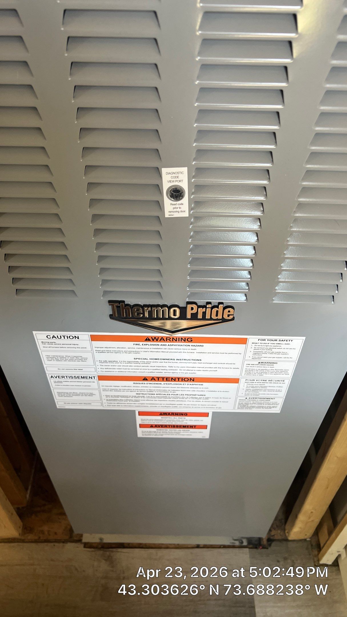 Furnace Replacement and Mobile Home Belly Insulation Project in West Glens Falls by Saffron Elite Home Performance & Building Science