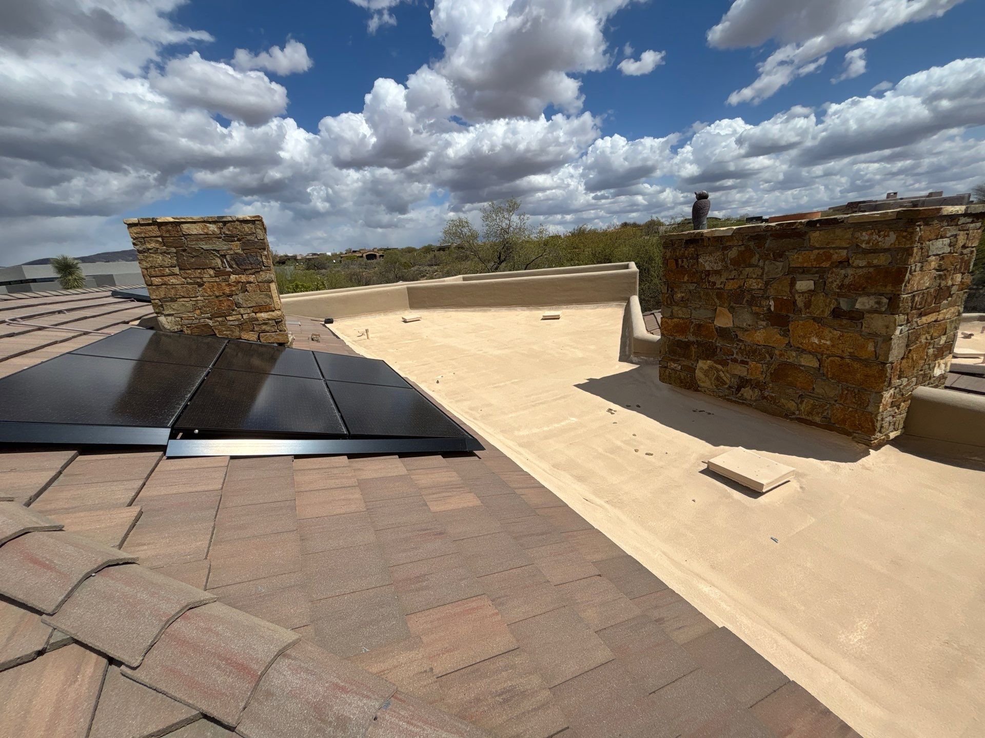 Residential Roofing Repair using Coating/Tile Roof underlayment by C&N Roofing INC
