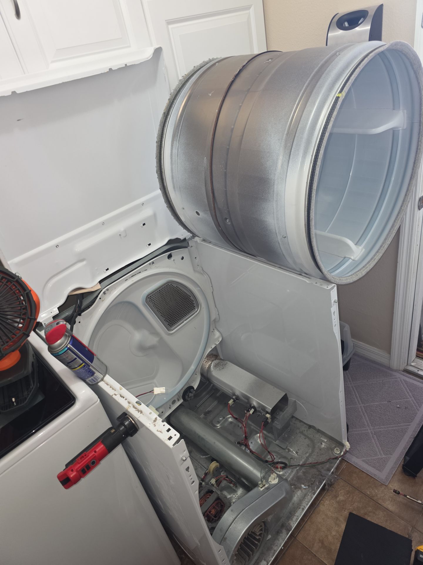 Whirlpool Dryer Repair and Internal Component Servicing in Groveland by AMB-WORKS APPLIANCE REPAIR