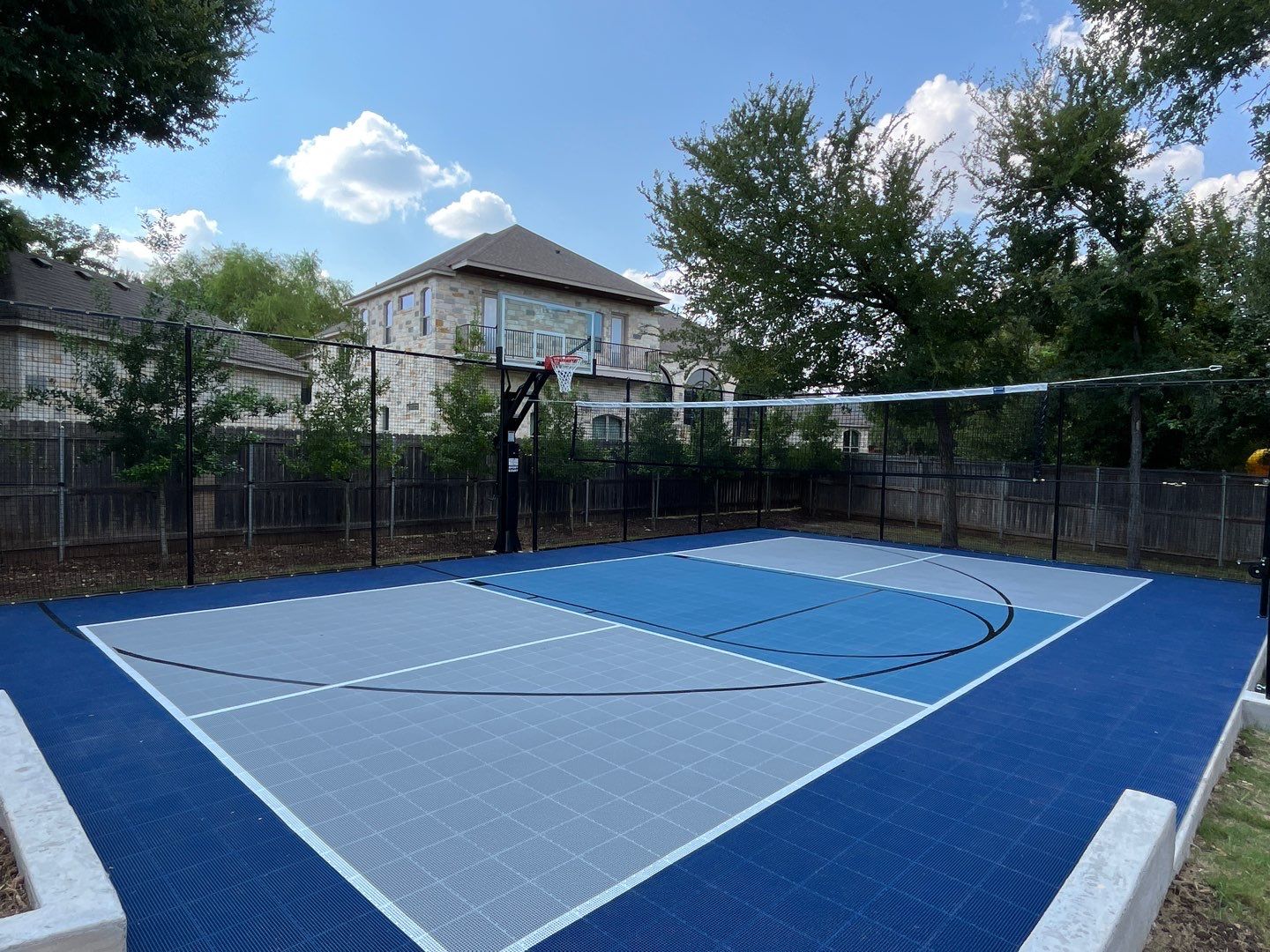 Custom Gamecourt in North Central Texas by Sport Court Austin