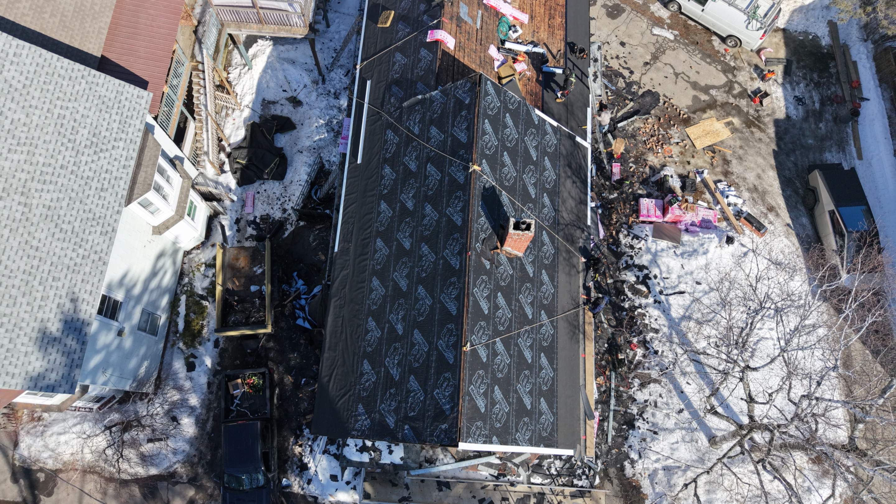Full Roof Replacement in Maine – Two-Layer Tear-Off, Chimney Removal & Low-Slope Conversion by JOHNNYS PRO