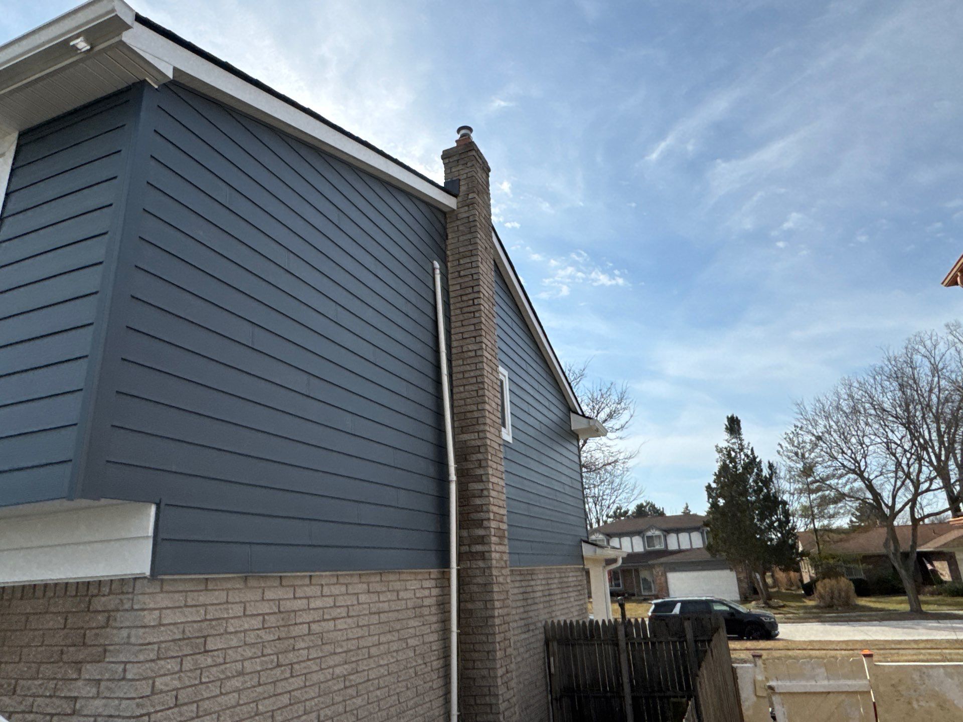 Siding Replacement using Alside Midnight Blue by 180 Contractors