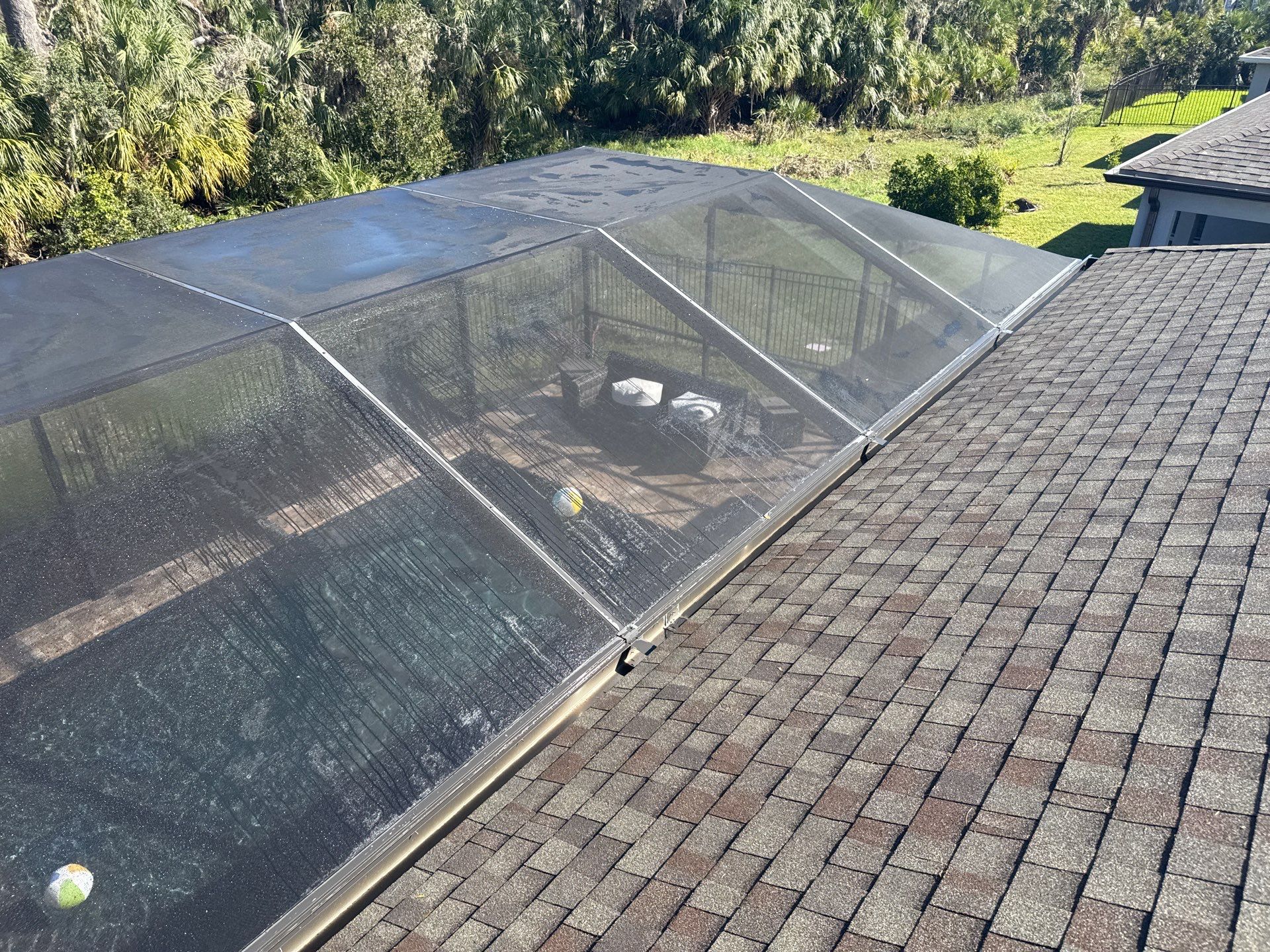 Post-Hurricane Gutter and Screen Enclosure Cleaning in Palmetto, FL | Trevesta Community by Sunshine AquaWash