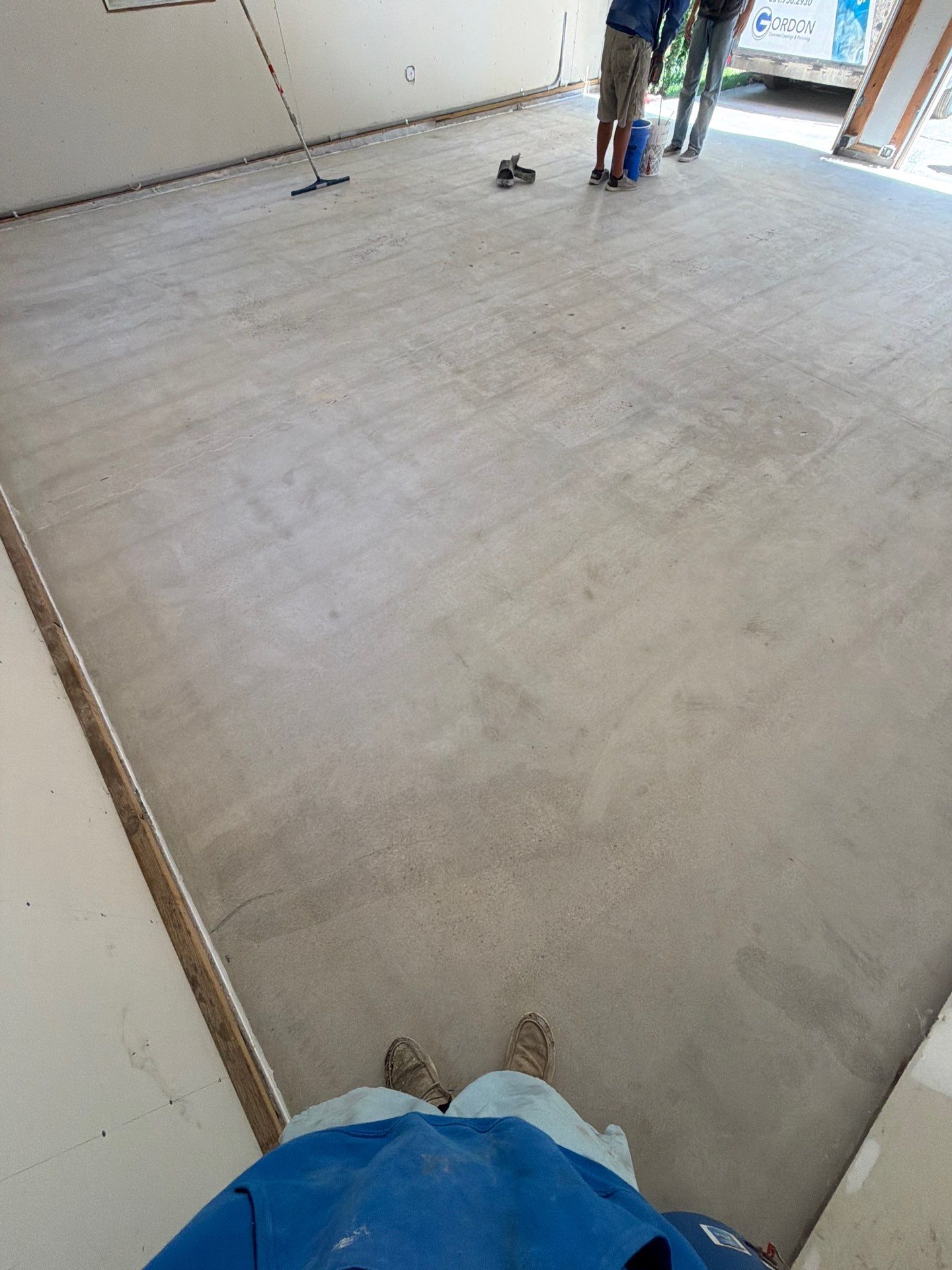 Garage Epoxy Floor Coating with Speckled Flake Finish in Fruitport by Gordon Painting