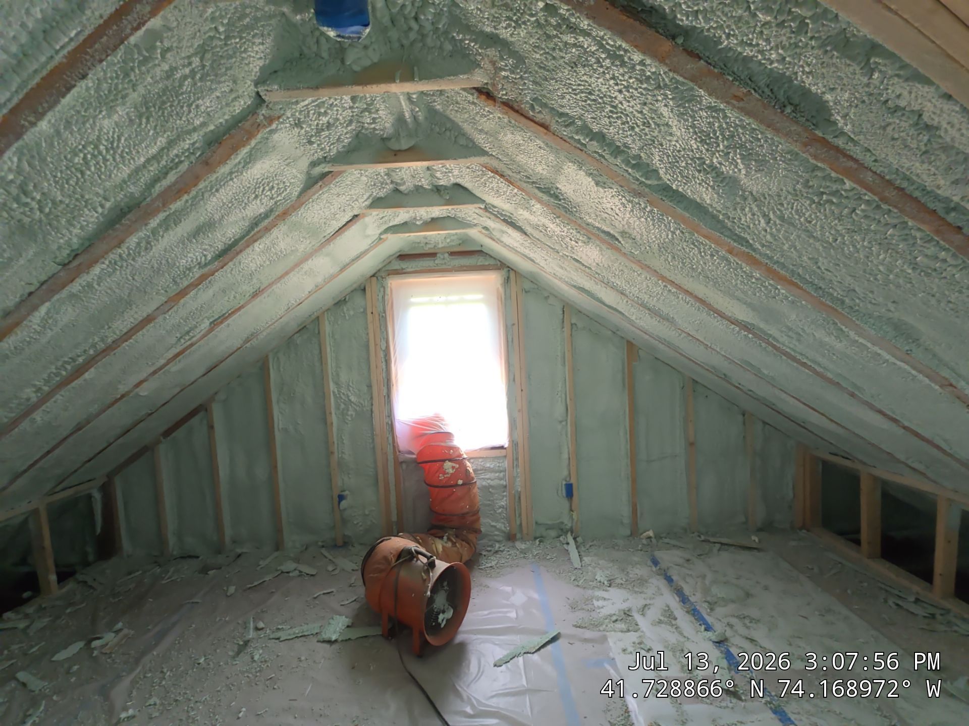 New Paltz Attic Retrofit with Spray Foam Insulation by NYS Foam & Energy