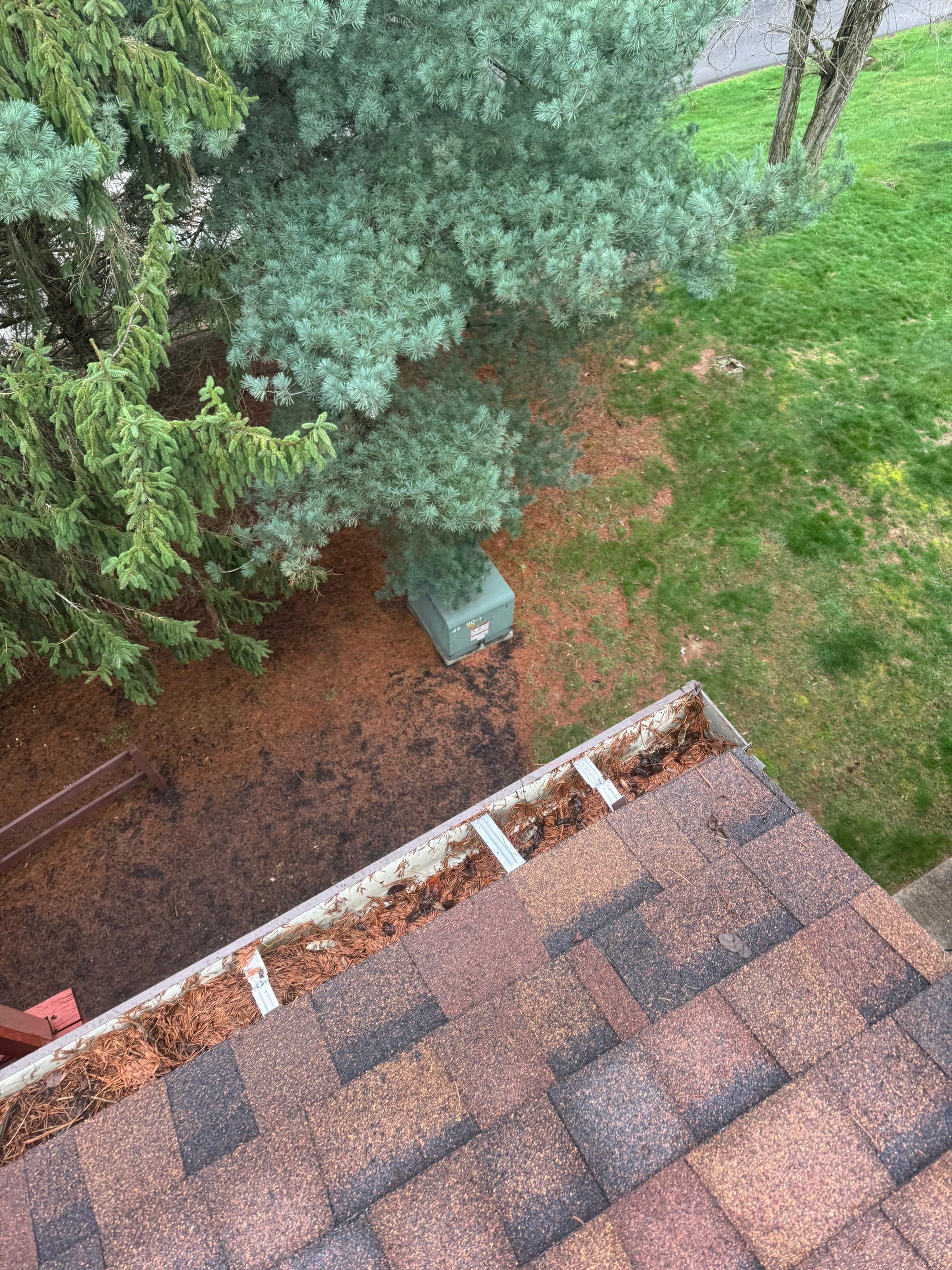HOA gutter cleaning before photo