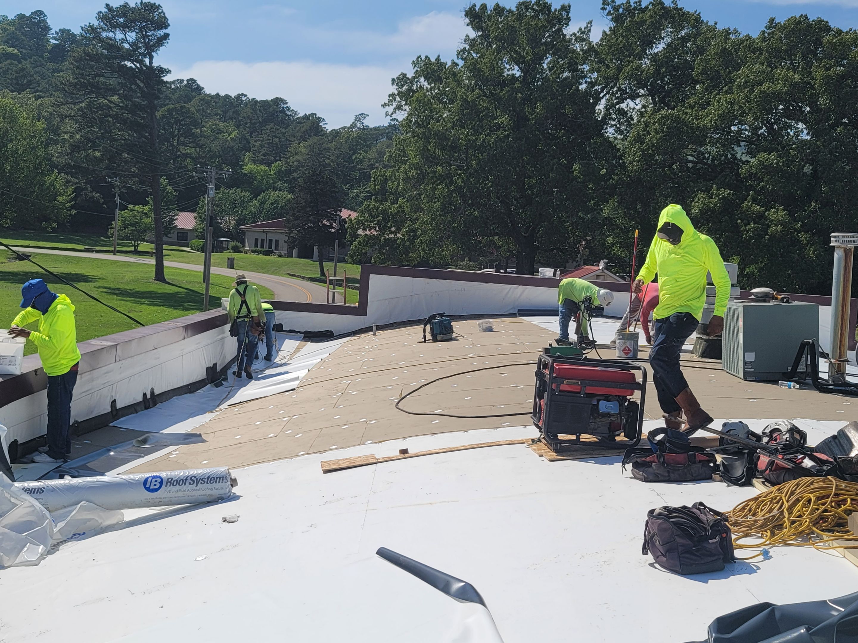 Choctaw Nation Healthcare Center - White Building by Hostetler Roofing