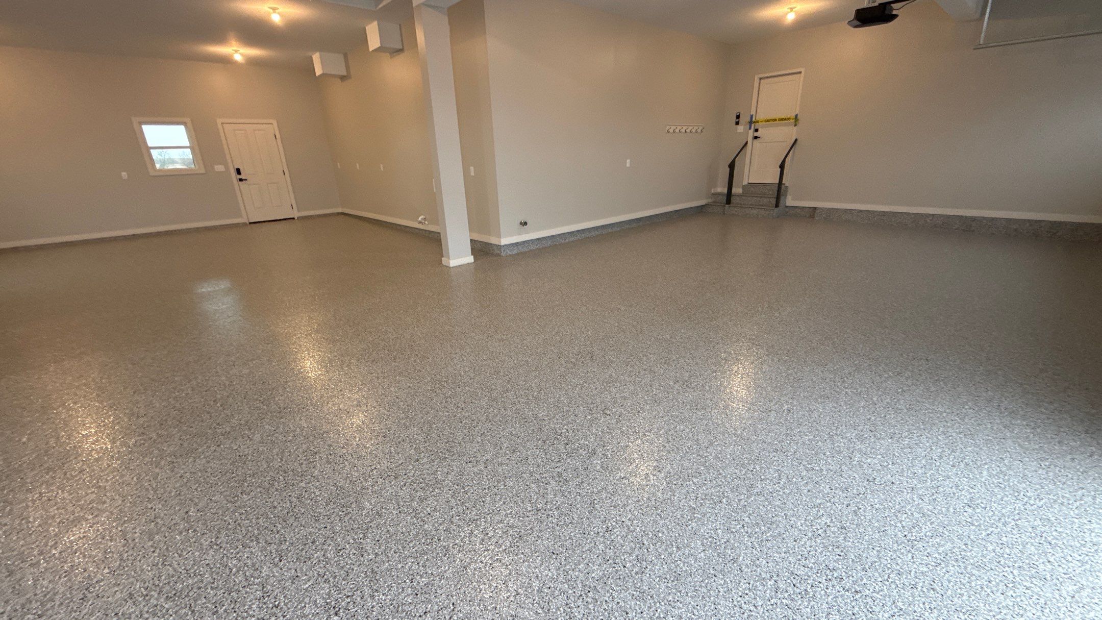This Beautiful Coyote Flake Floor Just in Time For Spring  by Banner Garage