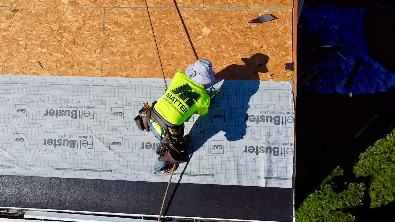 Residential Roofing Installation using GAF Timberline HDZ by Matter Roofing & Construction