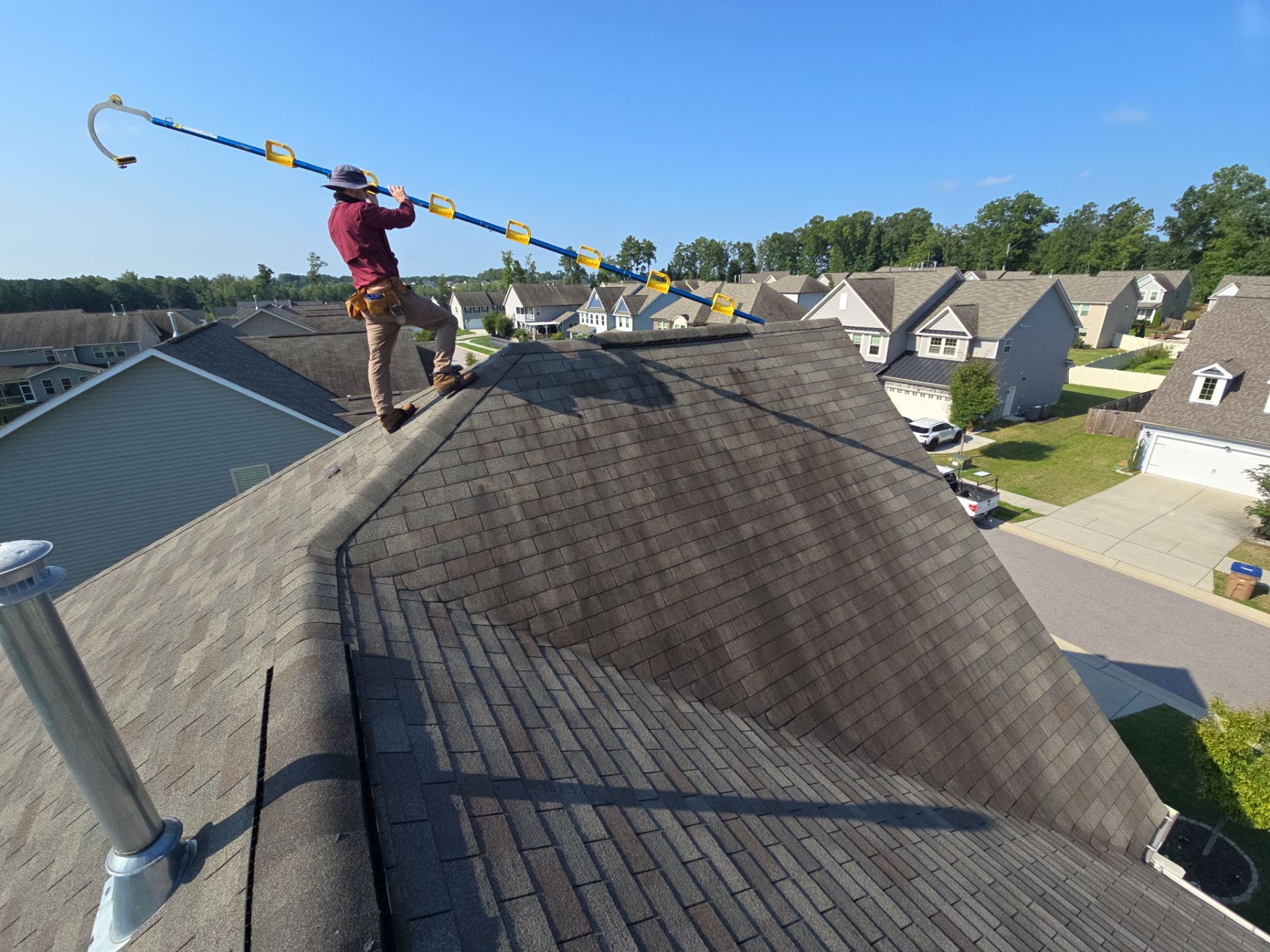 Roof replacement by hail damage, interior repair and solar panels replacement  by Just Brilliant Restoration JBR