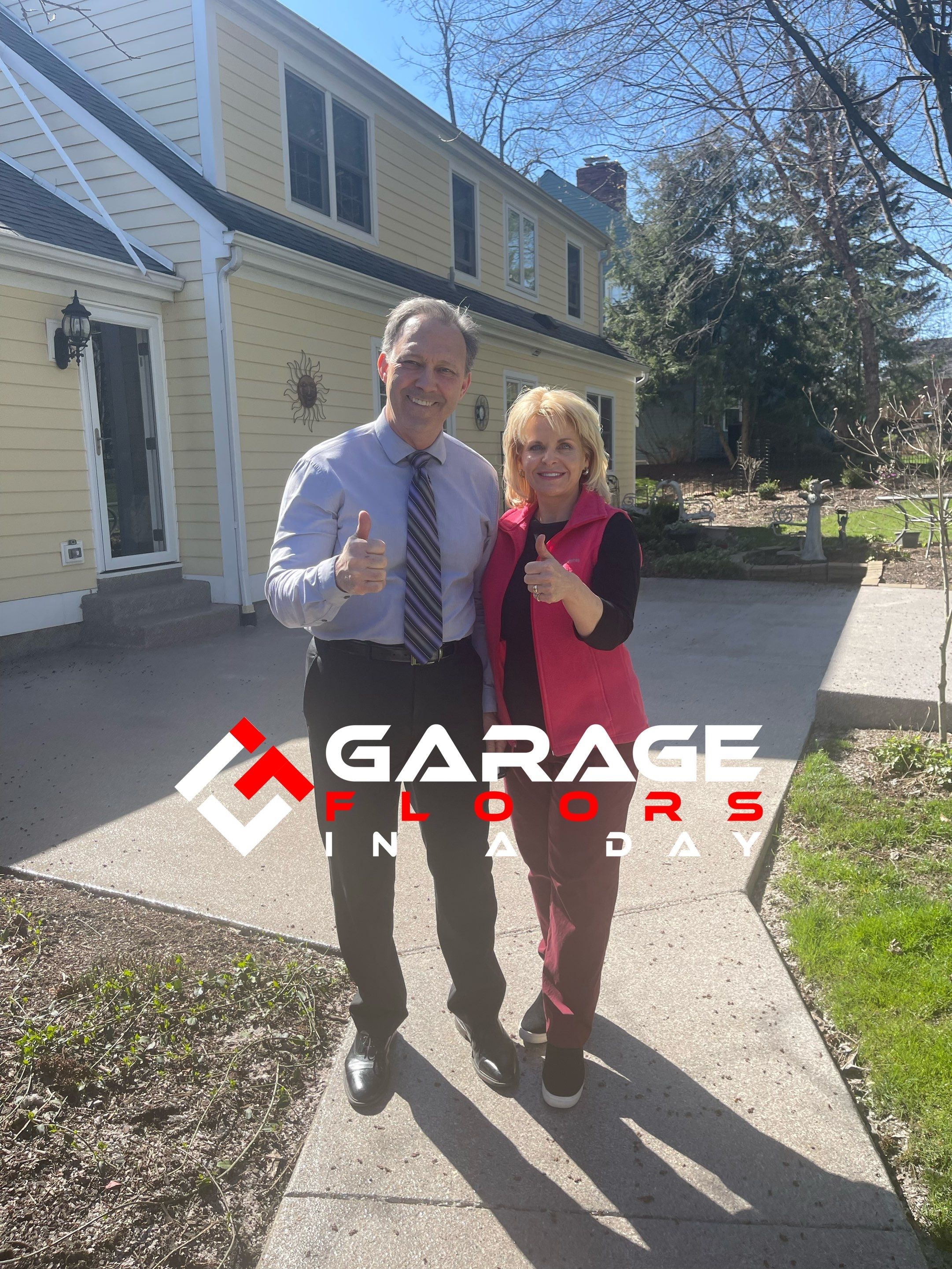 Large Patio + Garage Project in Pittsburgh by Floors in a Day, Inc