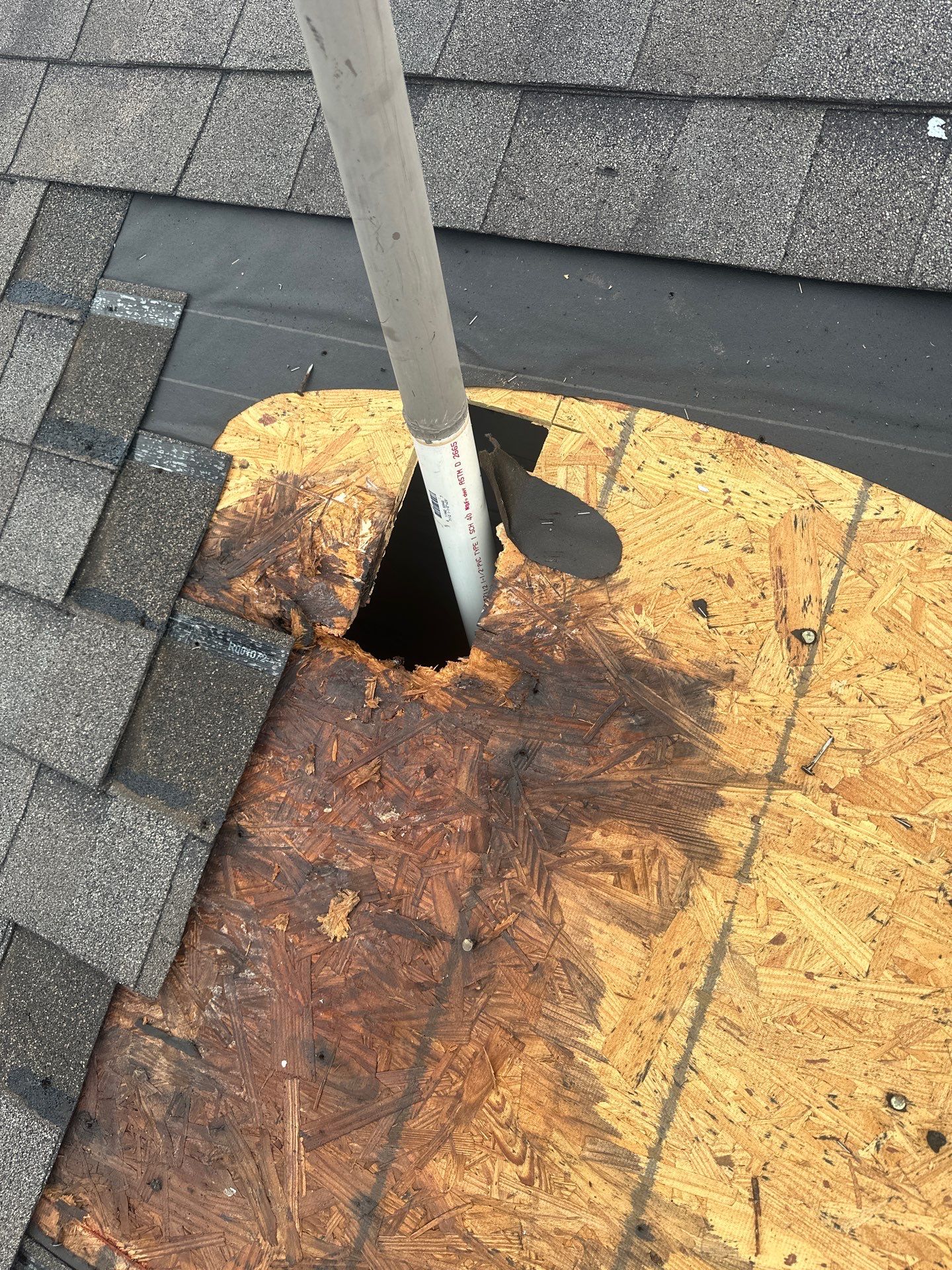 Hail Damage using Owen's Corning Duration (Lifetime) Shingles by Roof Repair Company