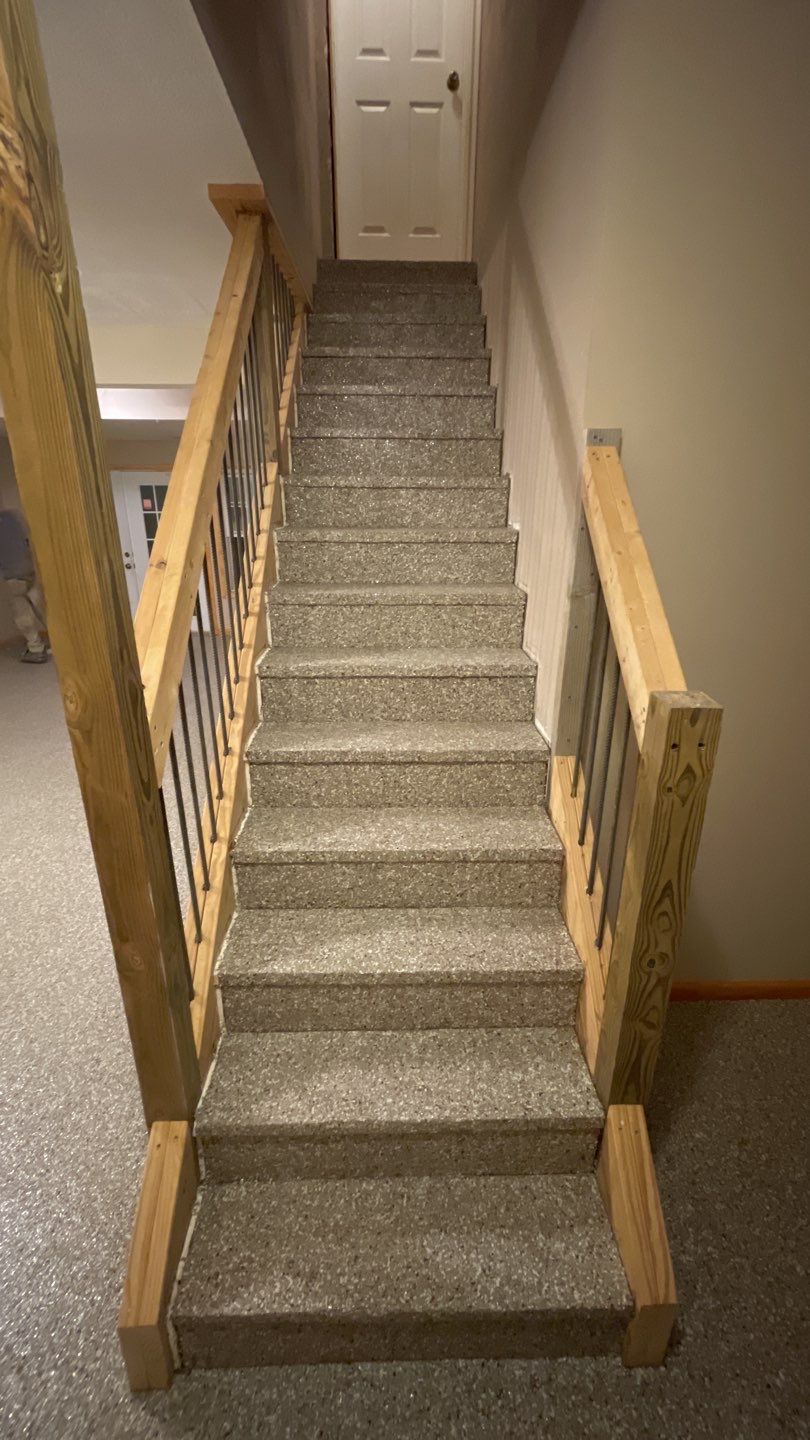 Basement Floor using Pebble Beach by Your1DayFloor.com