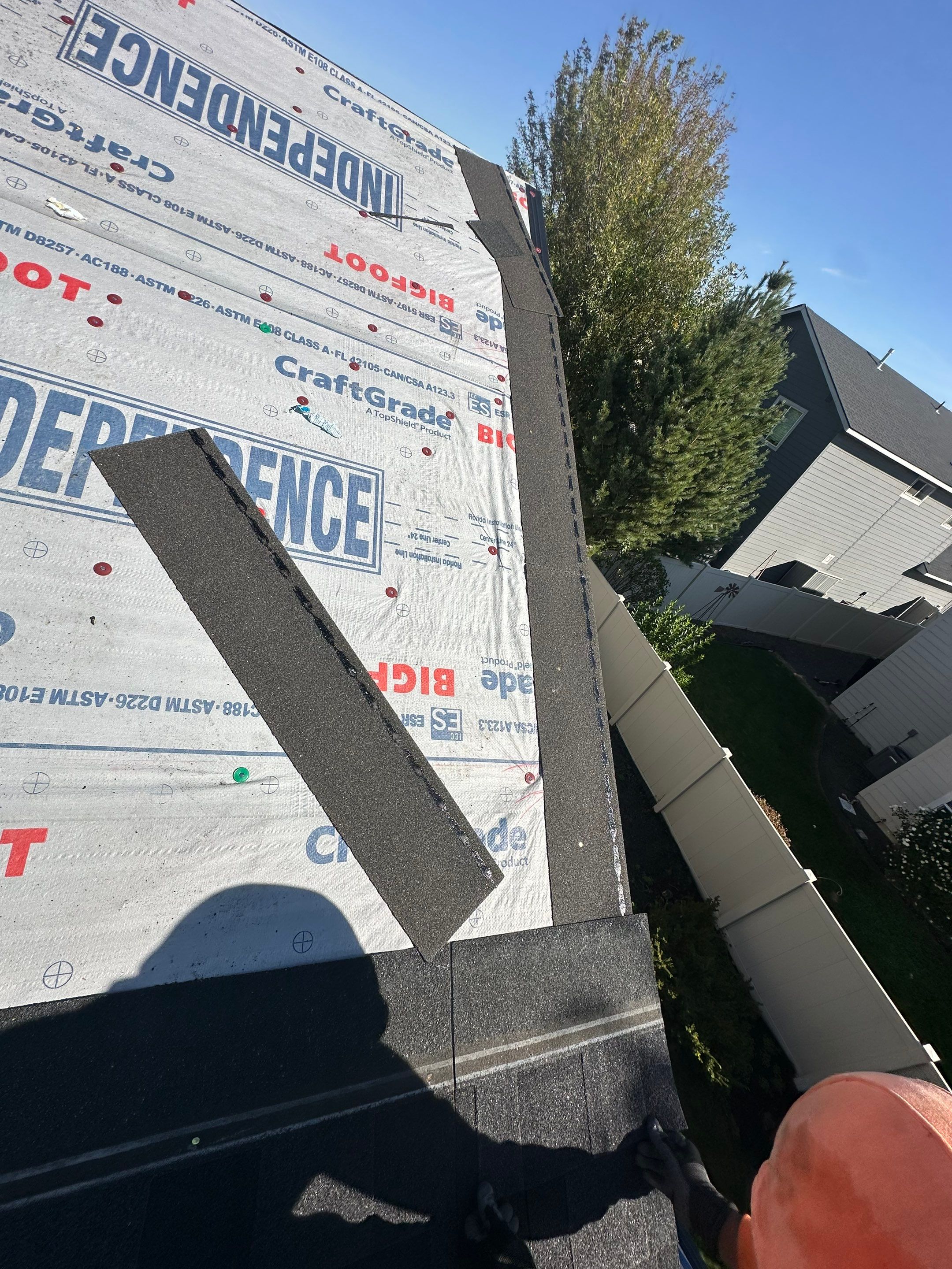 Residential Roof Replacement With Charcoal Architectural Shingles in Meridian by Olive Roofing