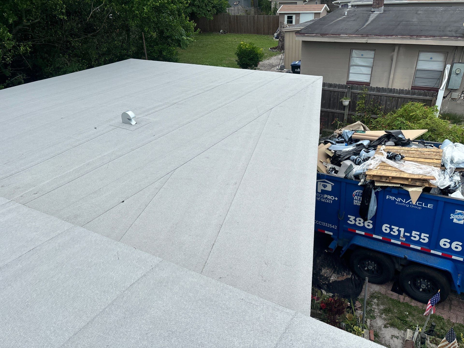 Flat Reroof Replacement Orlando FL by Pinnacle Roofing Group