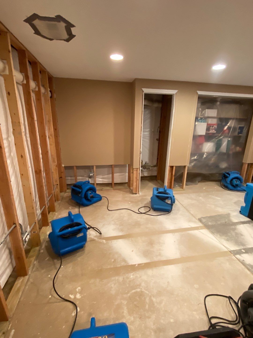Overhead Drain Pipe Leak in Basement by Chicagoland Water Medics