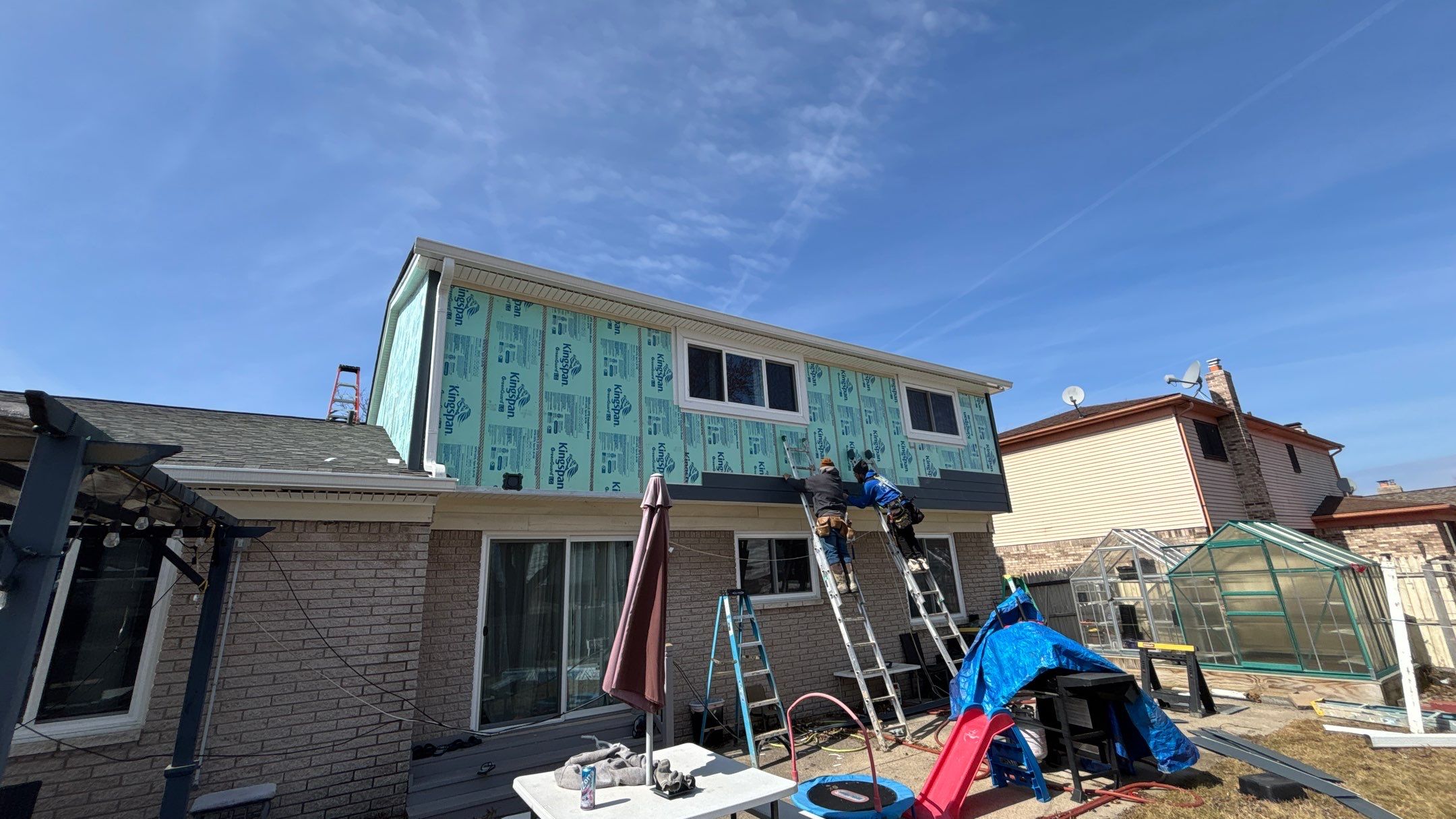 Siding Replacement using Alside Midnight Blue by 180 Contractors